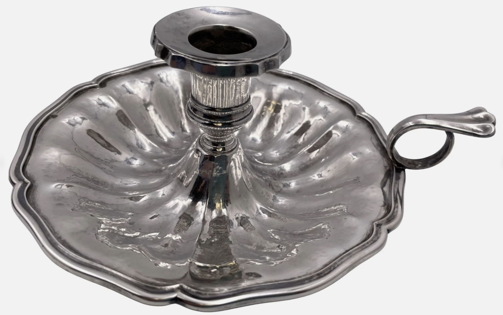 Buccellati Sterling Silver Hammered Chamberstick Made in Italy (1 of 5)