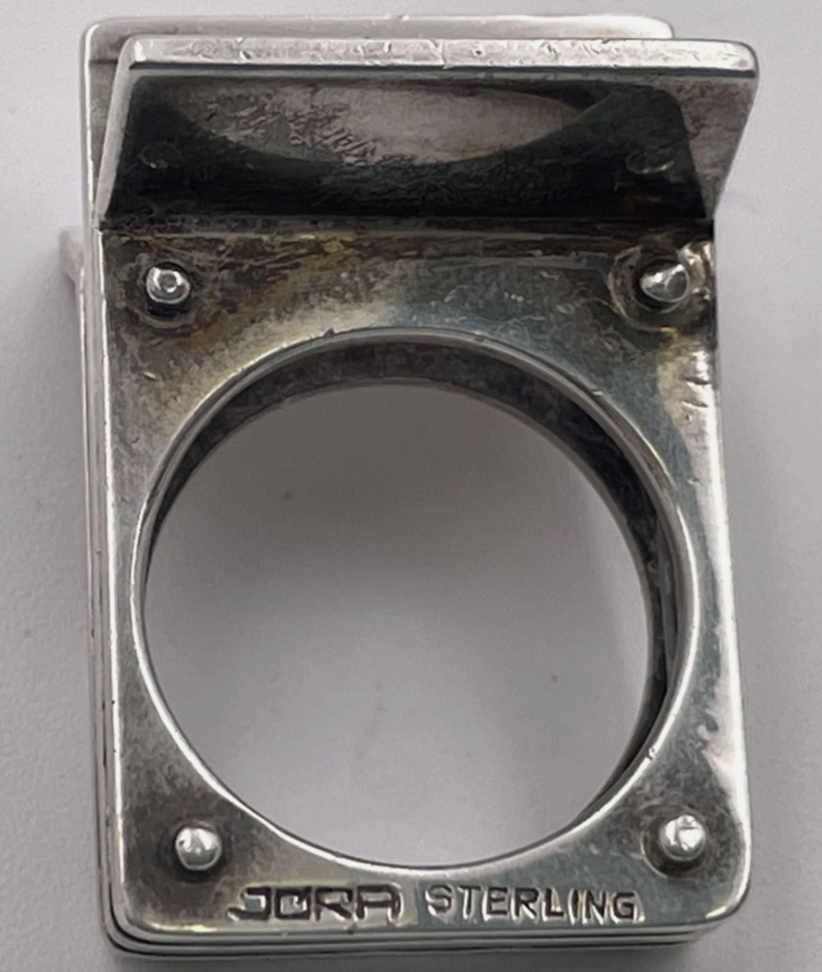 Jora Signed Sterling Silver Ring - 4