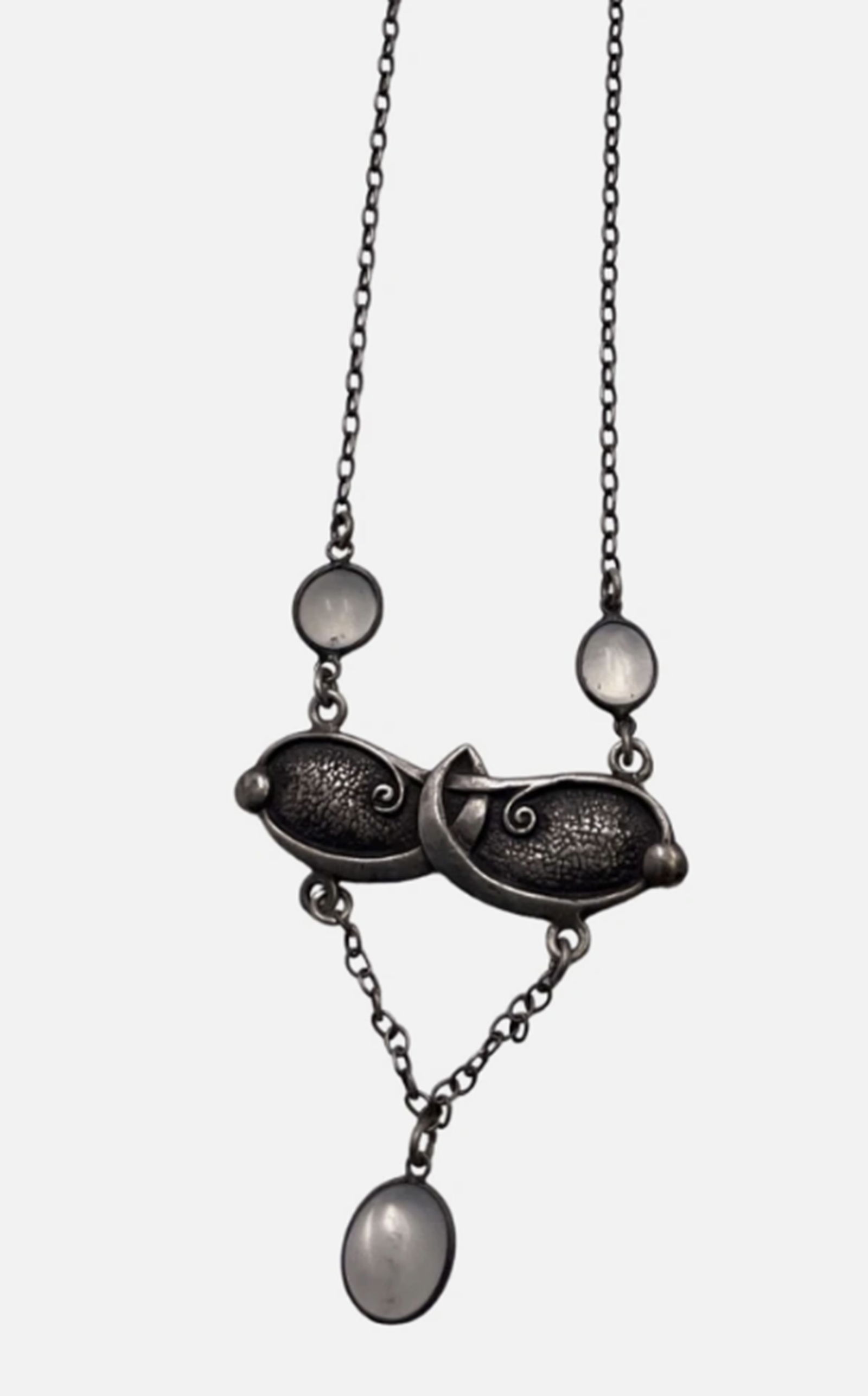 English Sterling Silver 1918 Necklace in Art Nouveau Style (1 of 5)