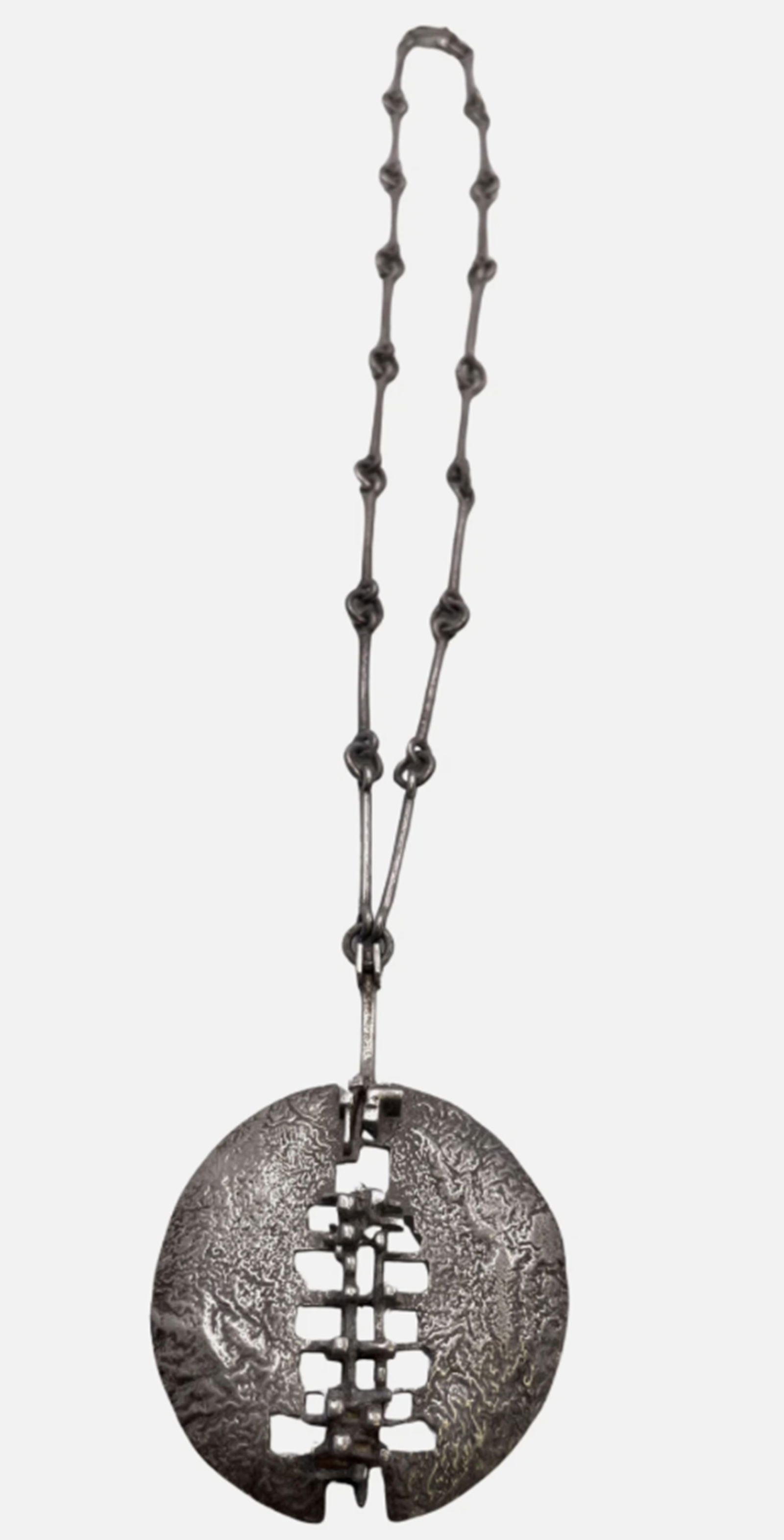 G. Liedholm Signed Sterling Silver Necklace in Brutalist Style Made in Sweden (1 of 5)