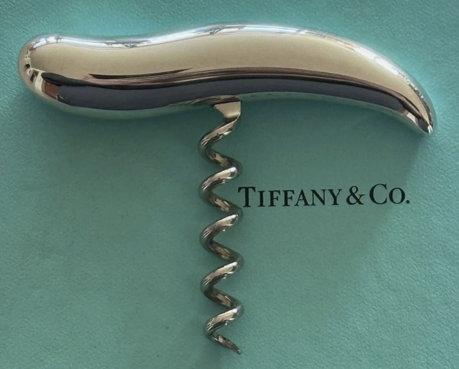 Tiffany & Co Sterling Silver Elsa Peretti Cork Screw Opener With Pouch (1 of 4)