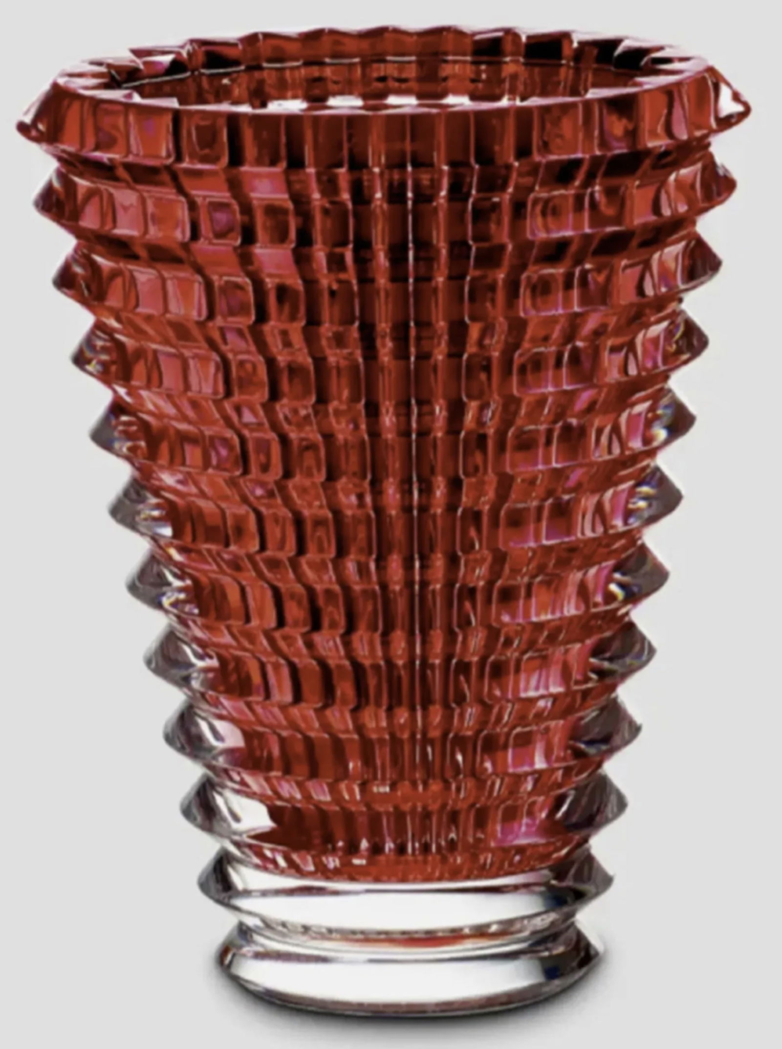 Baccarat Signed Crystal Red Eye Vase made in France (1 of 3)