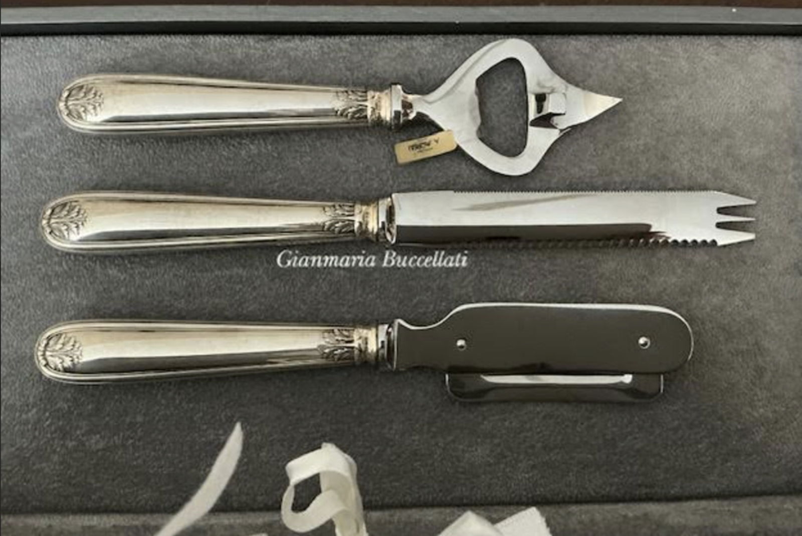 Buccellati Sterling Silver Cocktail Bar Set Tools In Original Box (1 of 7)