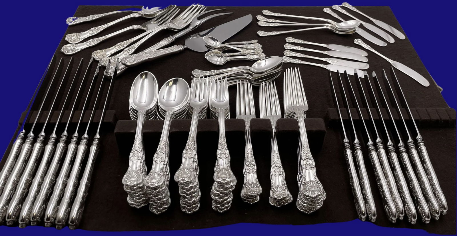 Tiffany & Co. Sterling Silver English King Flatware Service Set of 98-Pieces (1 of 15)