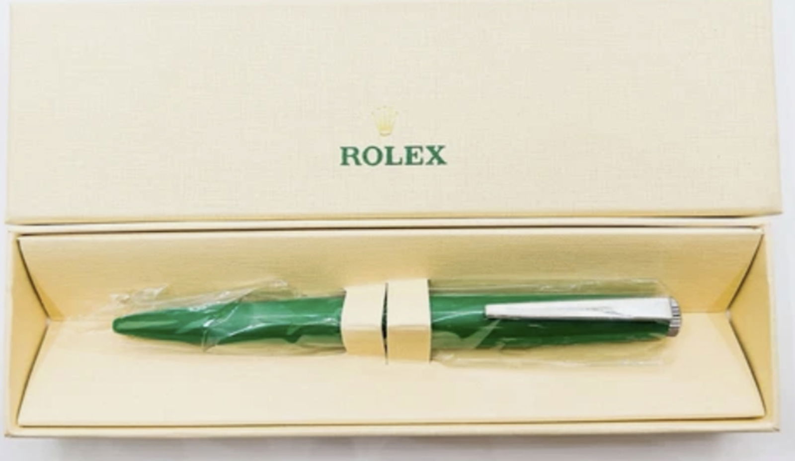 Rolex Rollerball Pen Metal Green Lacquer Twist With Box (1 of 6)