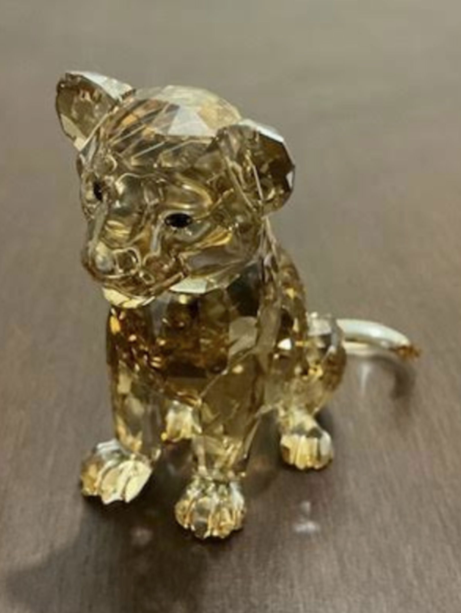 Swarovski Signed Crystal Tiger Cub Sitting Figurine MAde in Austria (1 of 7)