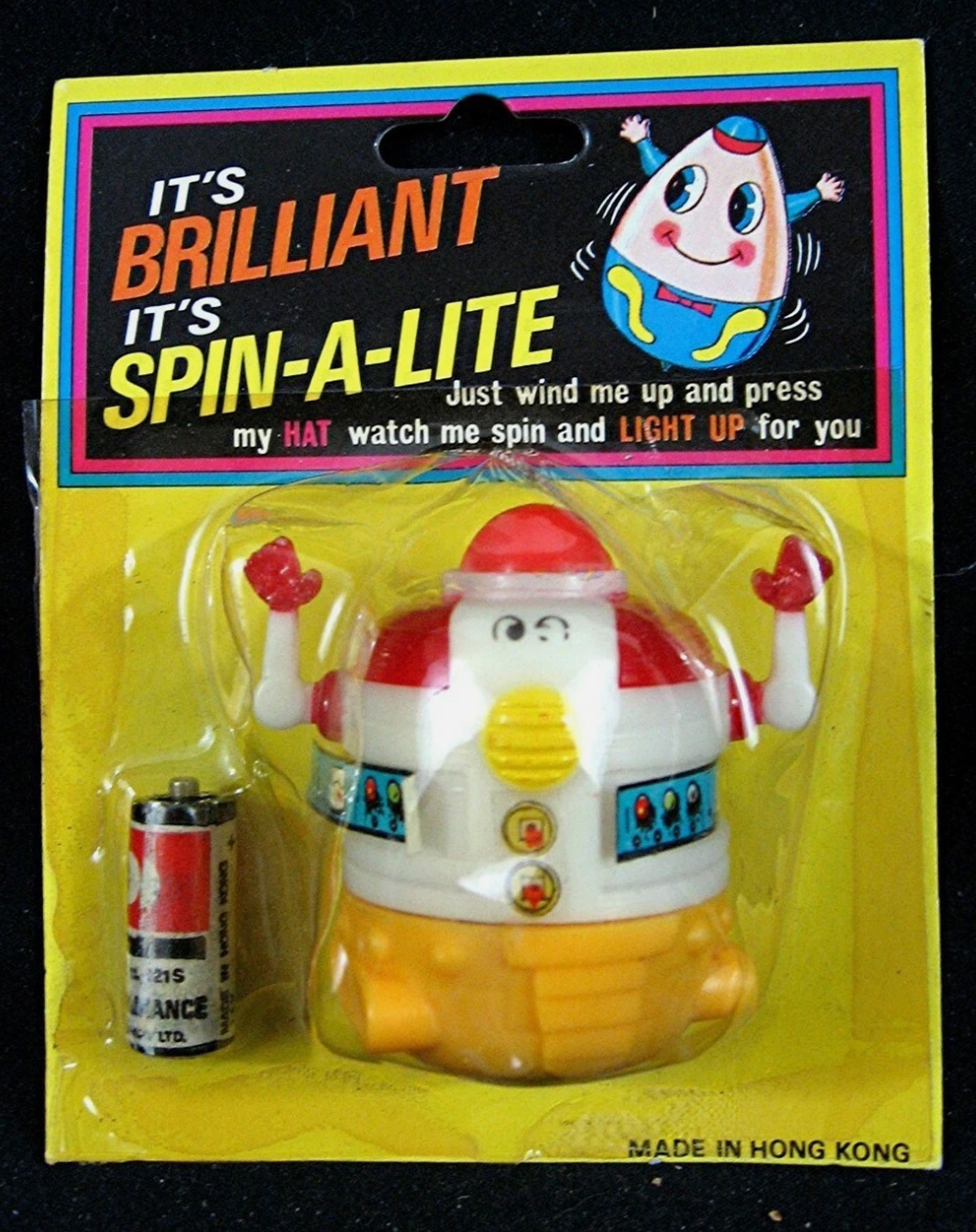 Spin A Lite Robot Wind Up In Orig Blister Pack 1960 (1 of 4)