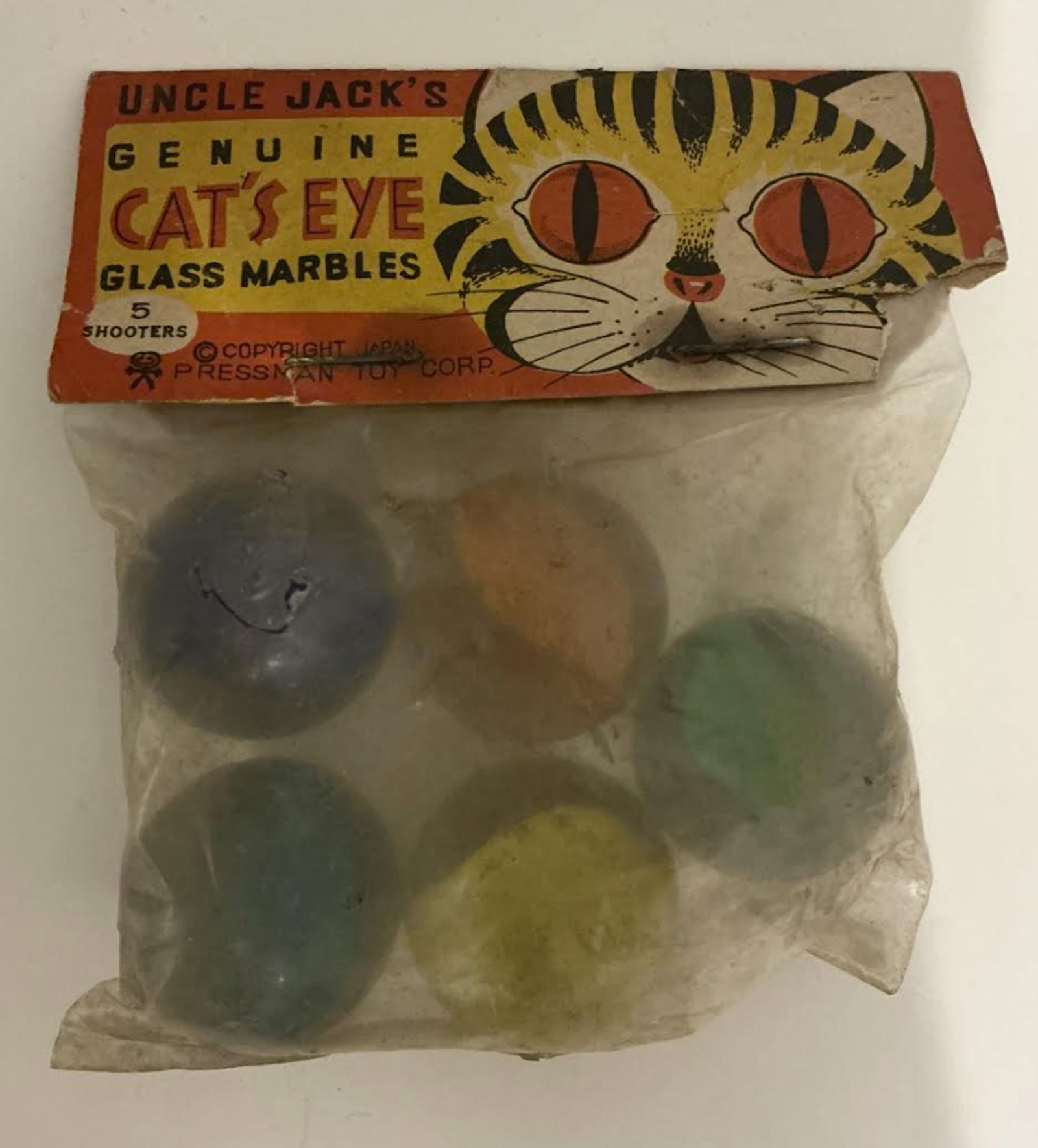 Cats Eye Marbles By Pressman Pack in Orig Bag: Cats Eye Marbles By Pressman Pack in Orig Bag