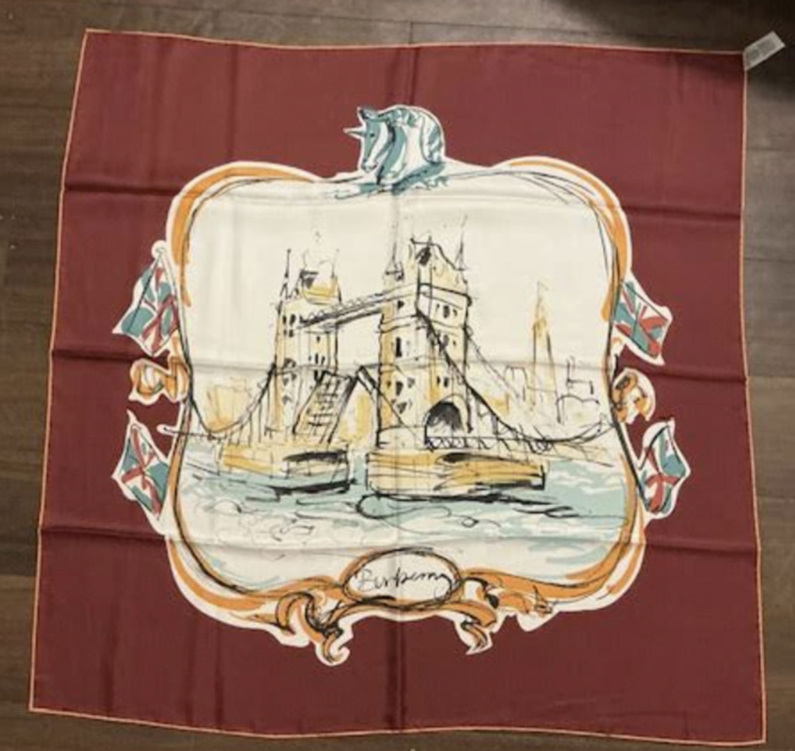 Burberry Silk Scarf Made italy: Burberry Silk Scarf Made italy. Measures approx 36 inches New!