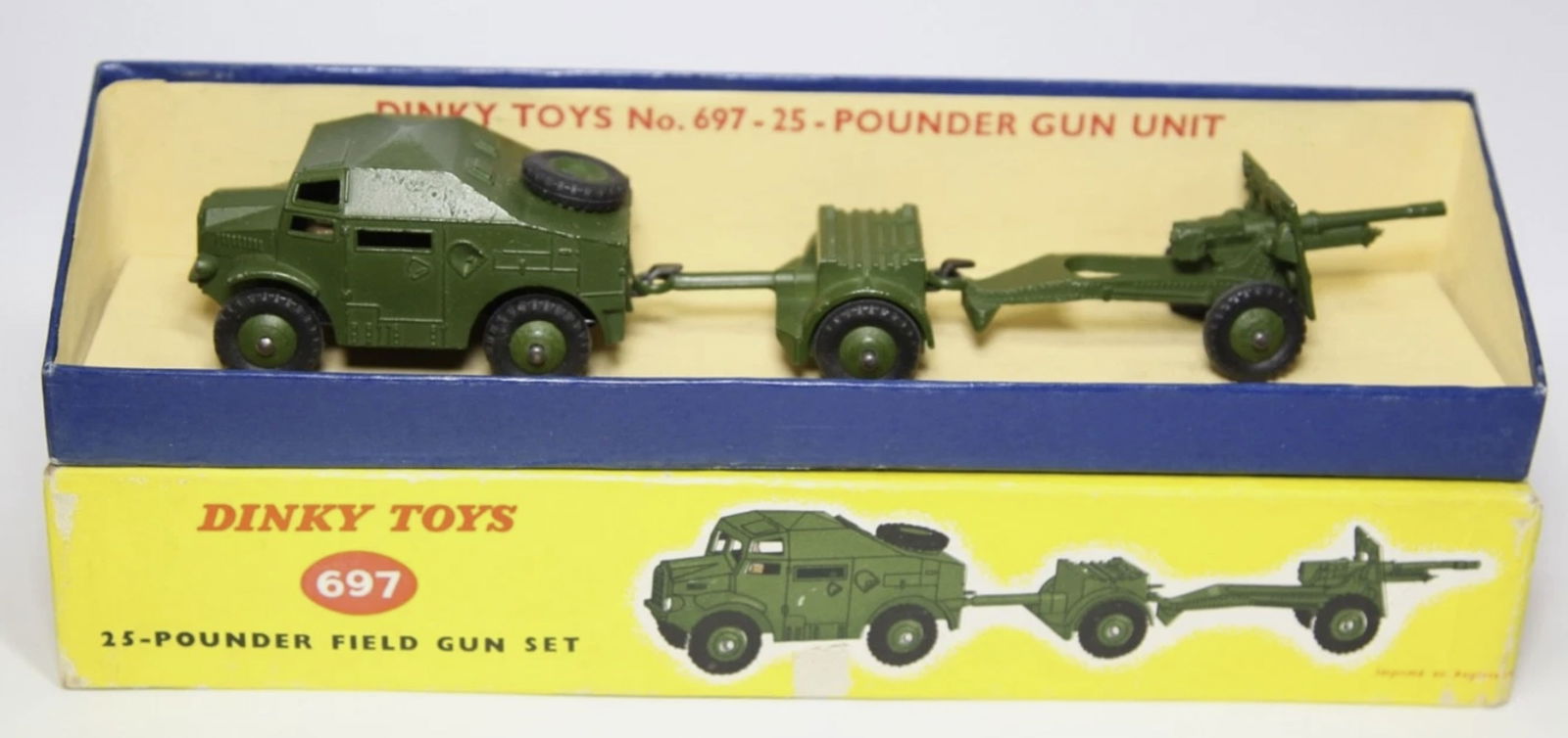 Dinky 697 25 Pounder Field Gun Set In Original Box. Madein England (1 of 5)