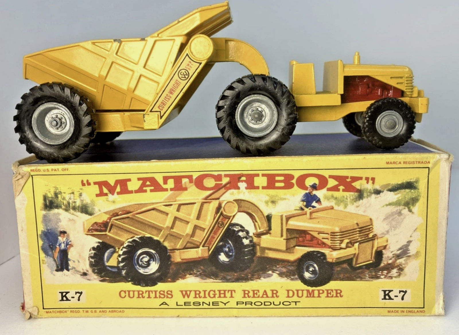 Matchbox Lesney King Size King SizeK7 Curtiss Wright Rear Dumper With Orig Box Made in England (1 of 7)