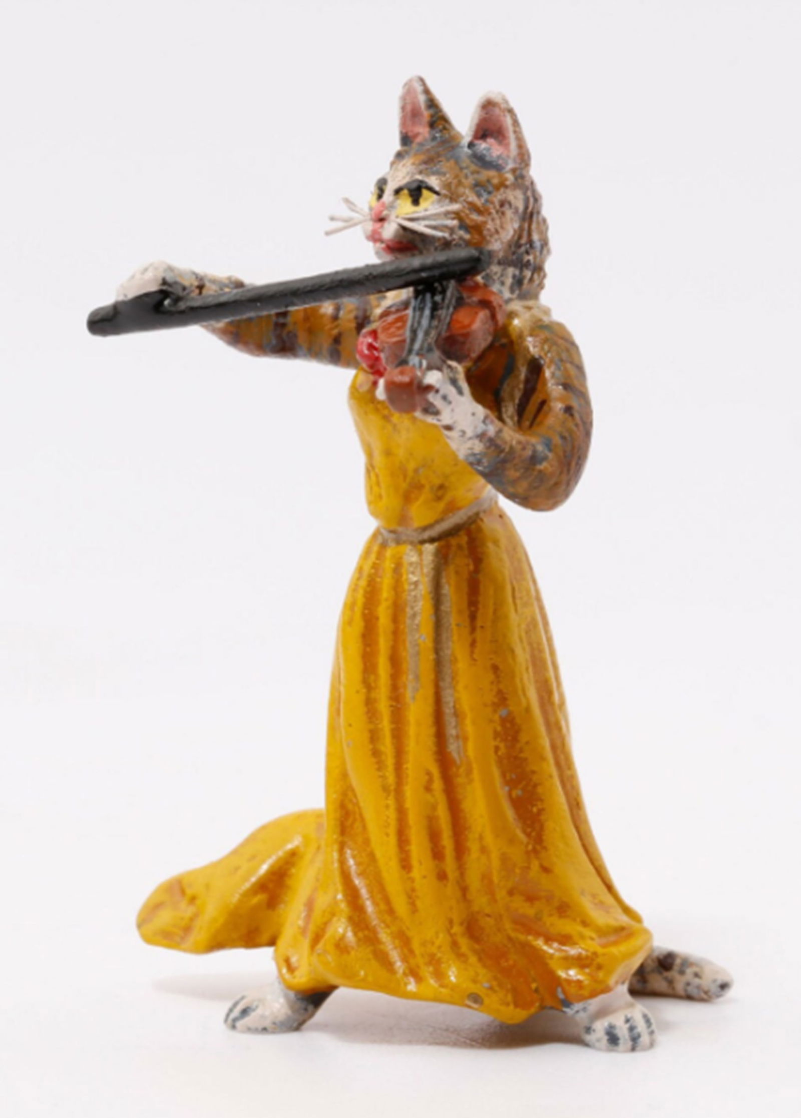 Fritz Bermann Austrian Vienna Bronze Cat lady Violin (1 of 5)