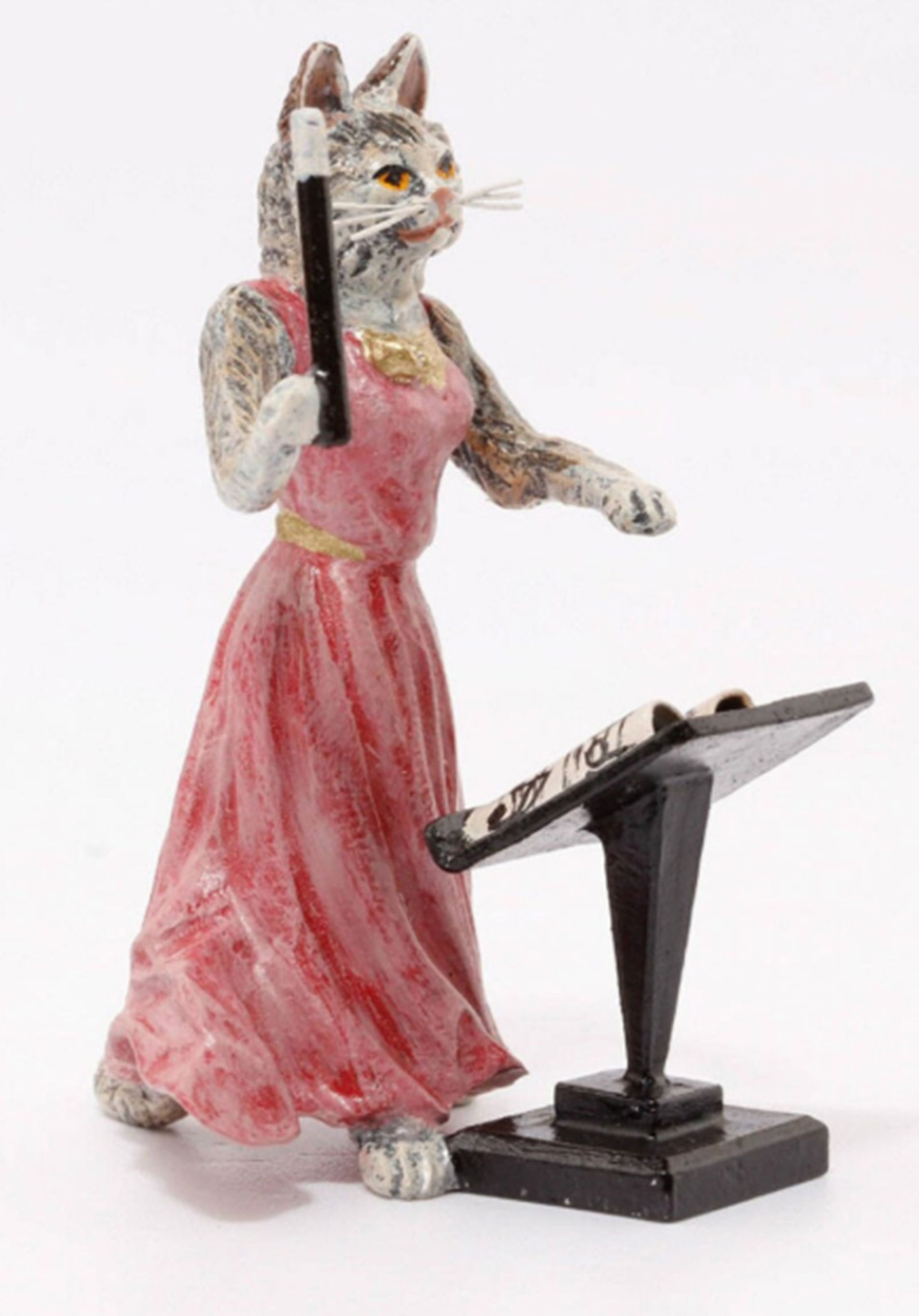 Fritz Bermann Austrian Vienna Bronze Cat Lady Conductors Desk (1 of 5)