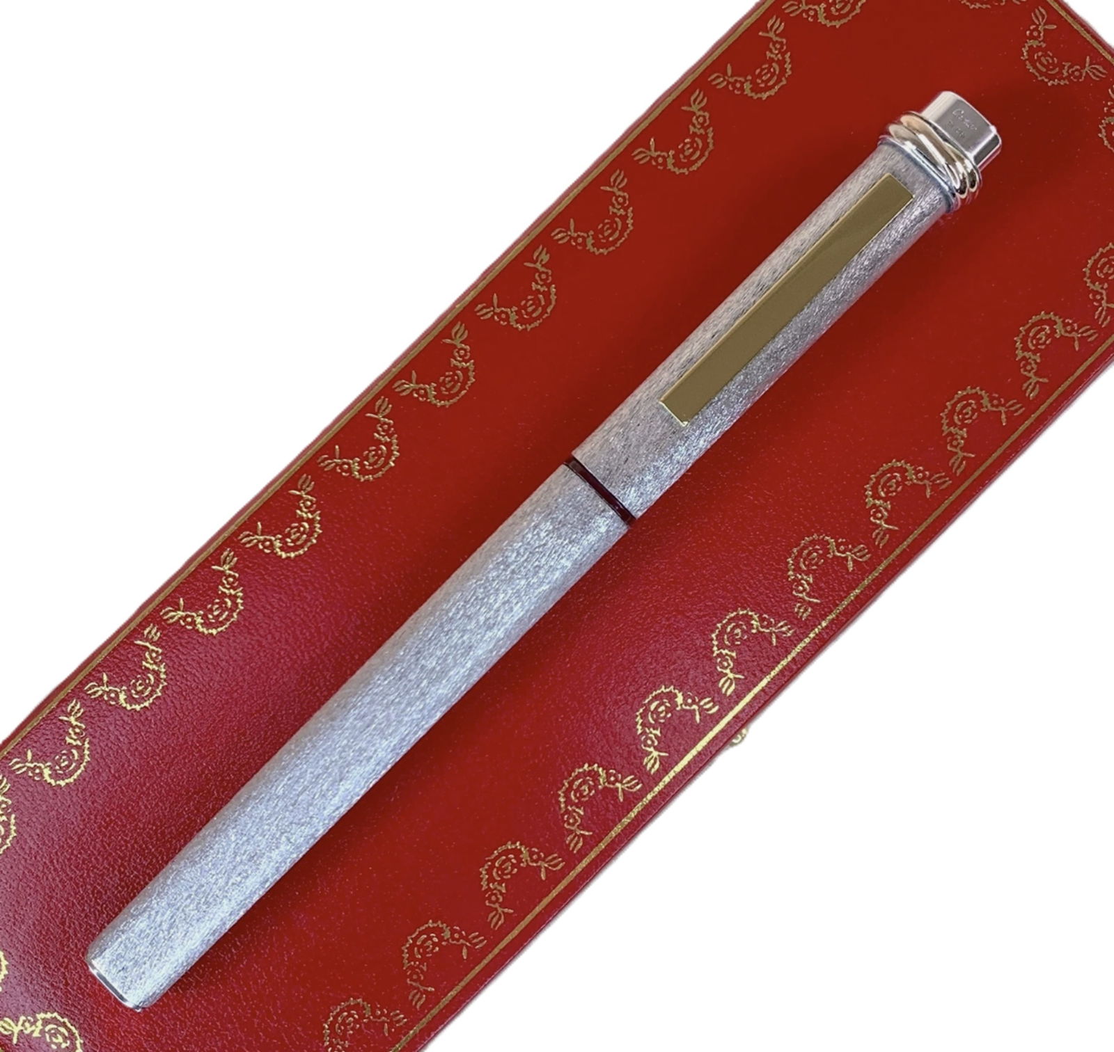 Cartier Sterling Silver Trinity Vendome Fountain Pen With Box (1 of 7)