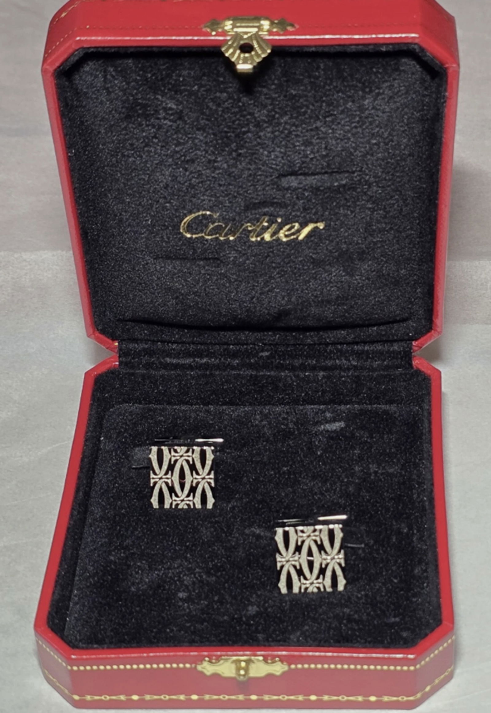 Cartier Sterling Silver Square Cufflinks With Original Box (1 of 7)