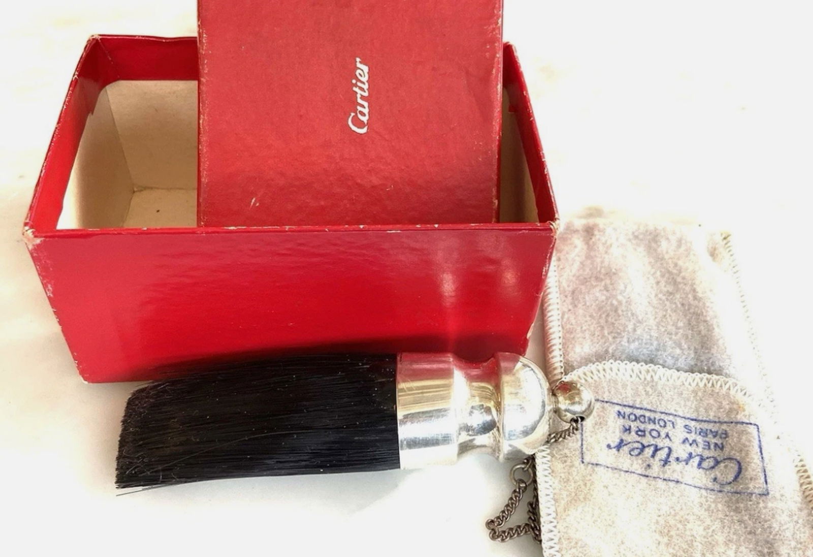 Cartier Sterling Silver Brush in Original Box: Cartier Sterling Silver Brush in Original Box