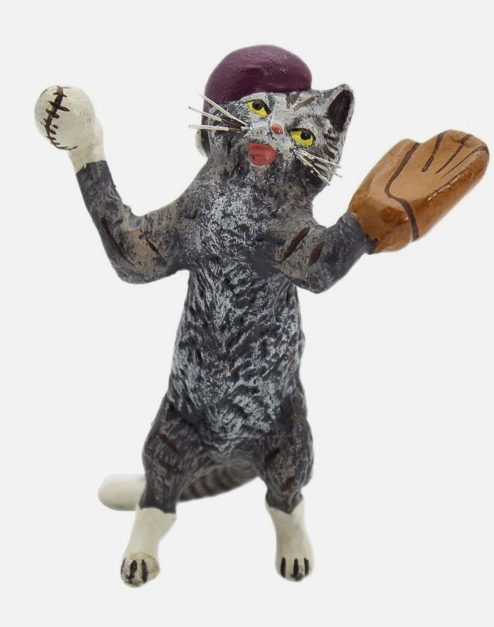 Fritz Bermann Austrian Vienna Bronze Cat Playing Baseball (1 of 3)