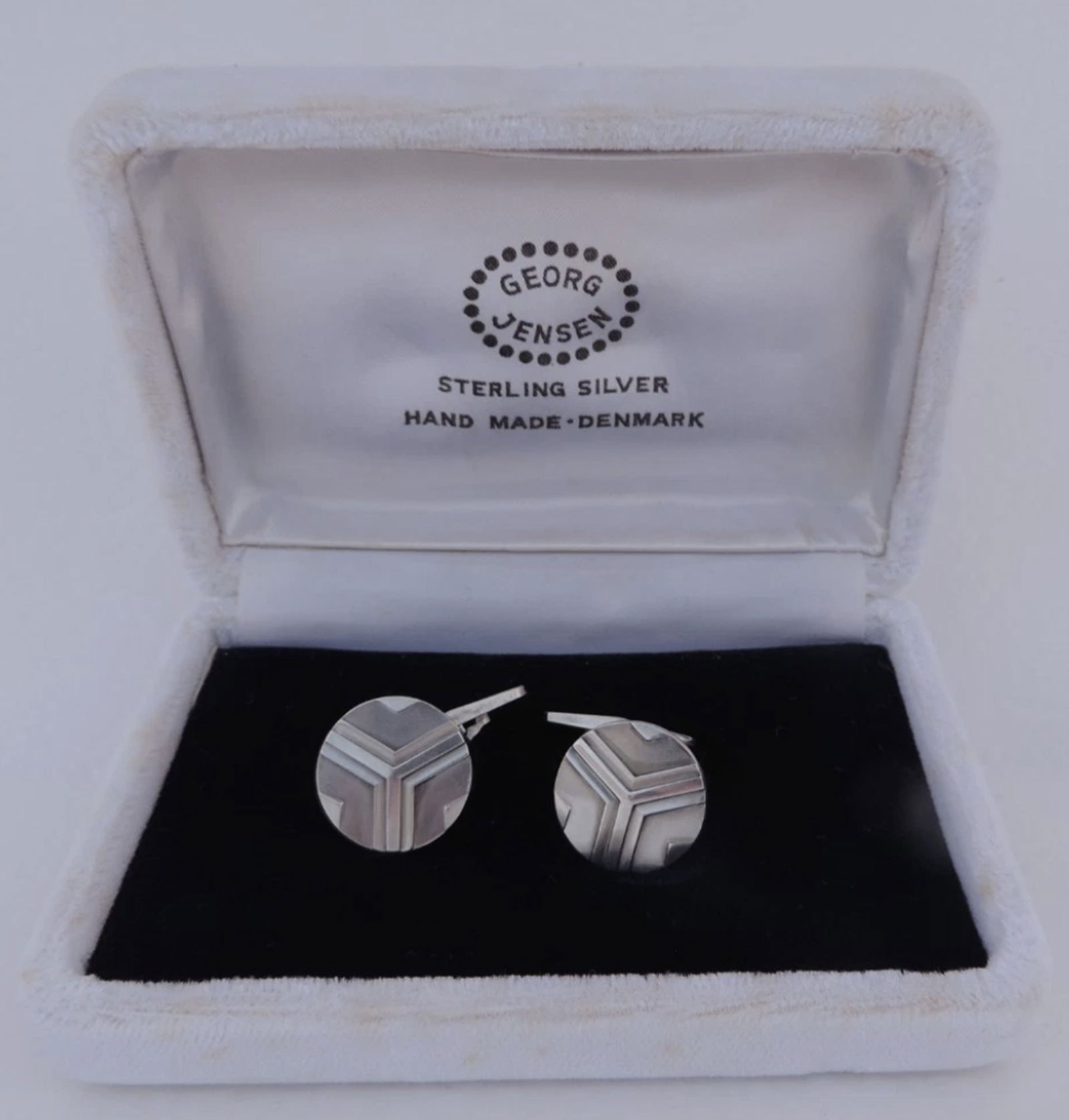 Georg Jensen Sterling Silver Cufflinks 60B In Orig Box (1 of 6)