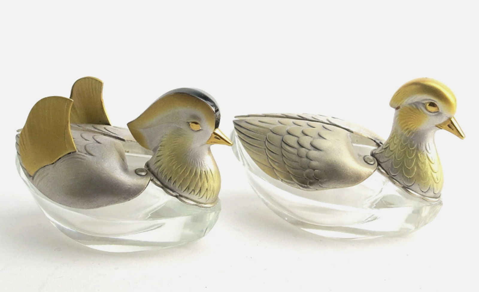 Japanese Sterling Silver by Wako Salt & Pepper Mandarin Duck Set (1 of 6)