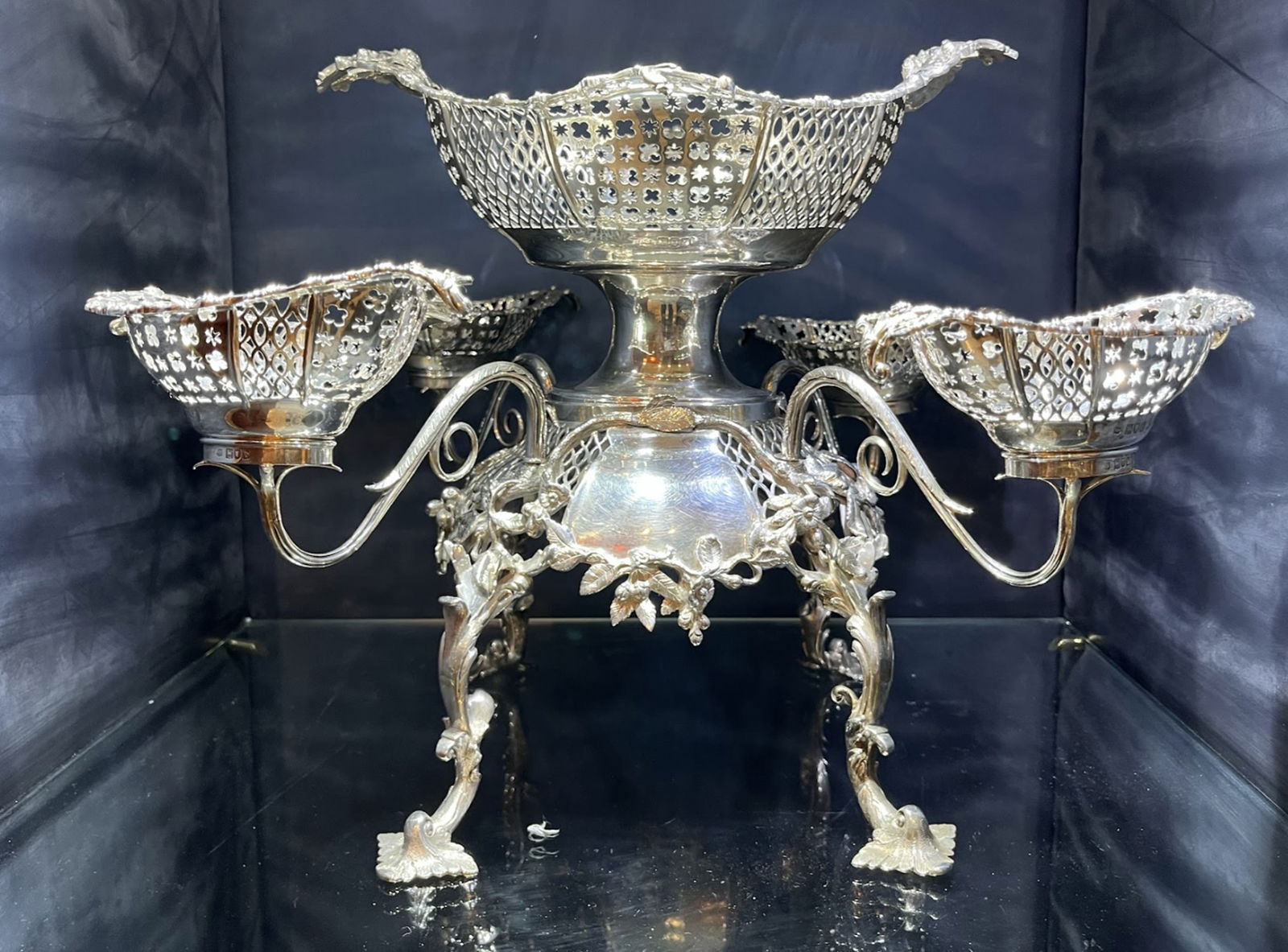 Tomas Bradbury Sterling Silver Epergne Centerpiece Bowl 1897 (1 of 9)