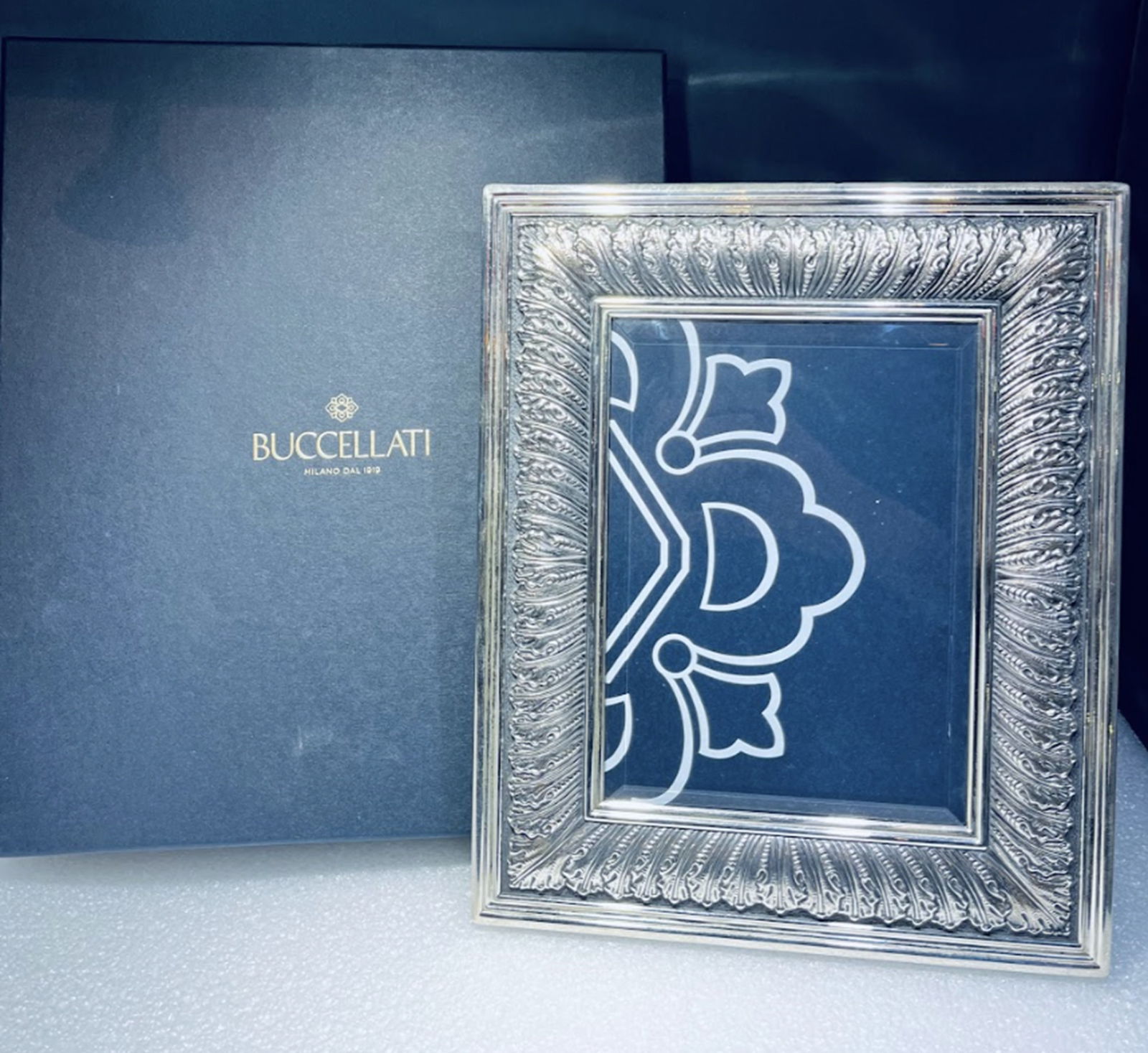 BUCCELLATI Sterling Silver PHOTO FRAME III With Orig Box MAde in Italy NEW! (1 of 8)