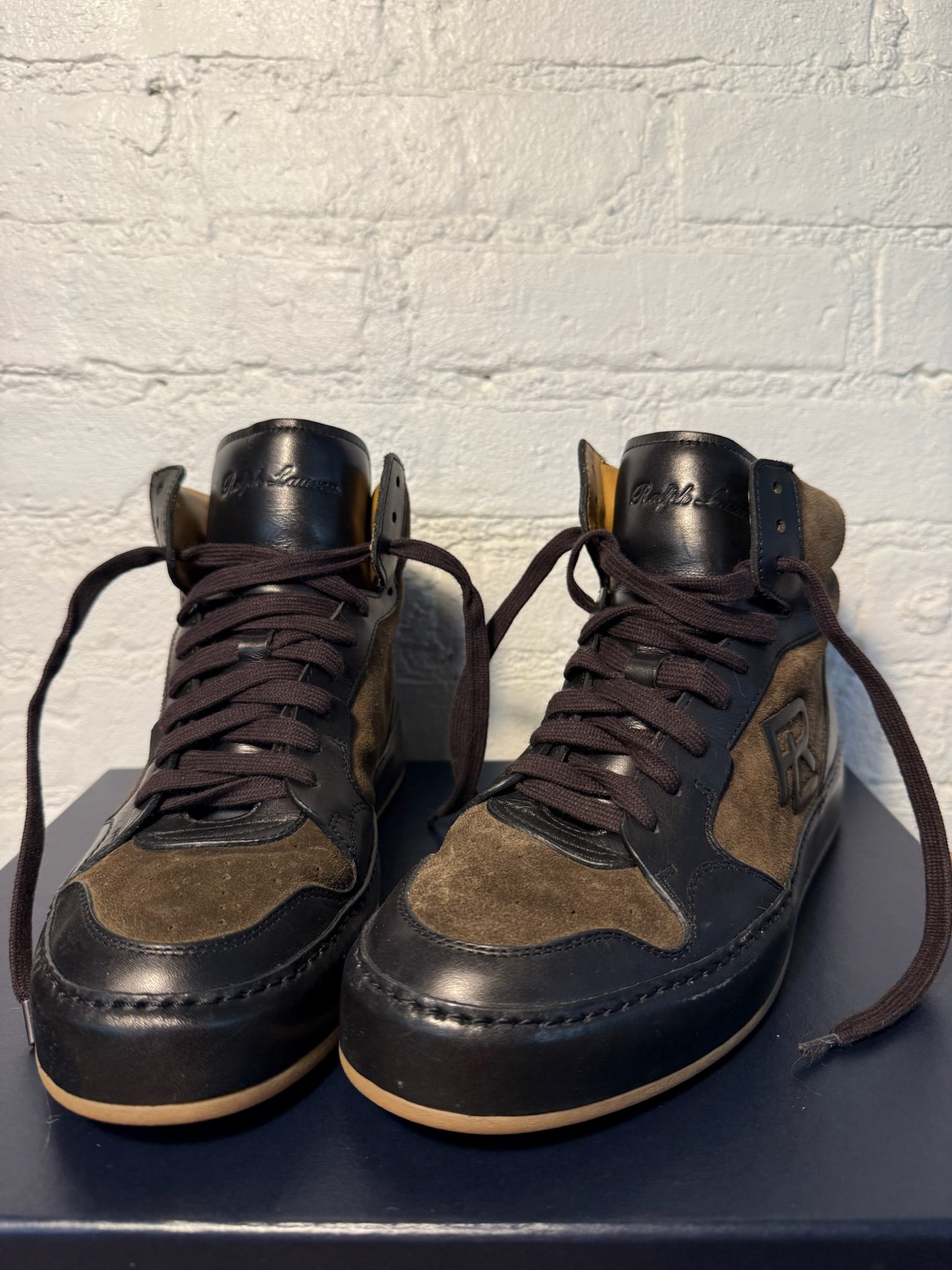 Ralph Lauren Collection Stacked RL Hightop Sneakers (1 of 9)