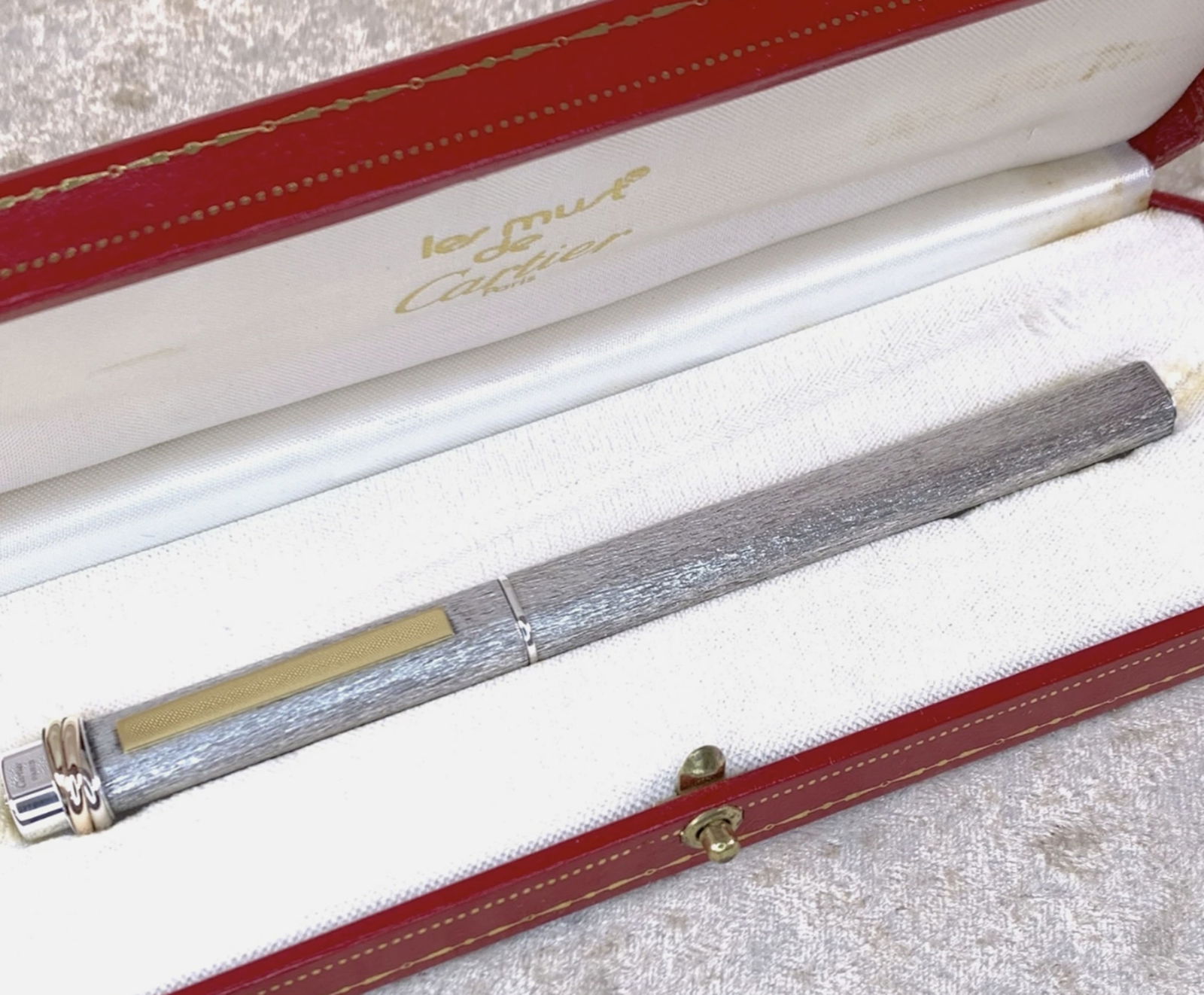 Cartier Sterling Silver Trinity Vendome Ball Point Pen With Orig Box (1 of 7)