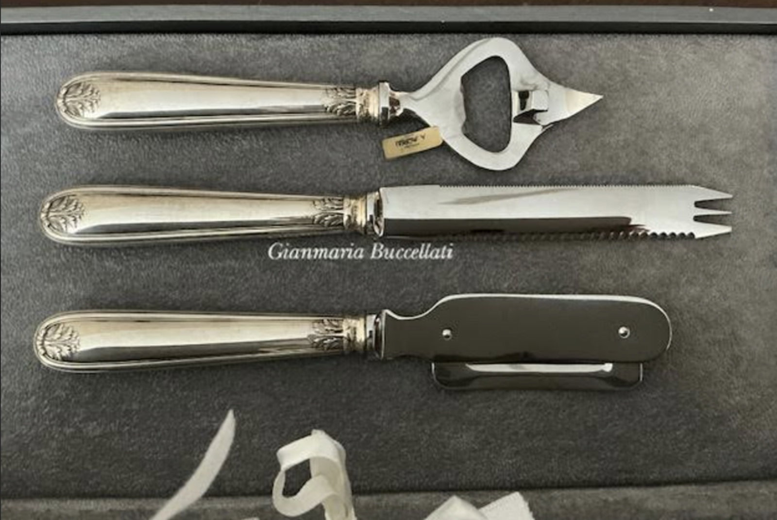 Buccellati Sterling Silver Cocktail Bar Set Tools In Original Box (1 of 7)