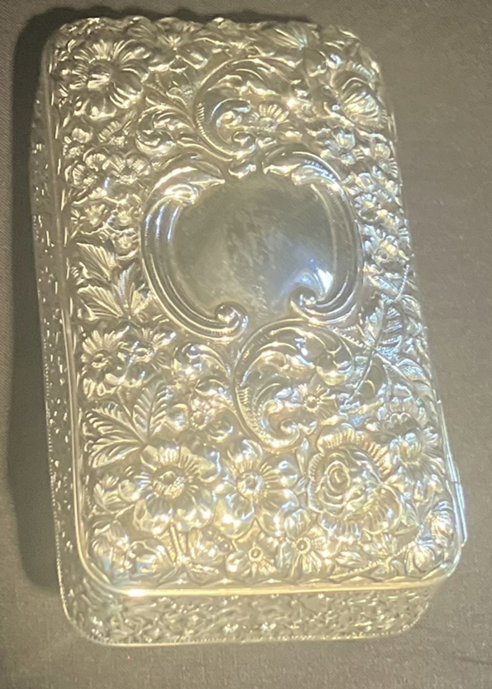 Gorham Sterling Repousse Rectangular Box 19th Century (1 of 4)