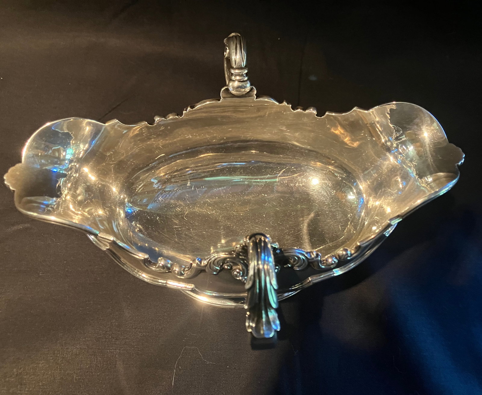 Asprey English Sterling Silver Two Handled Gravy Boat (1 of 5)