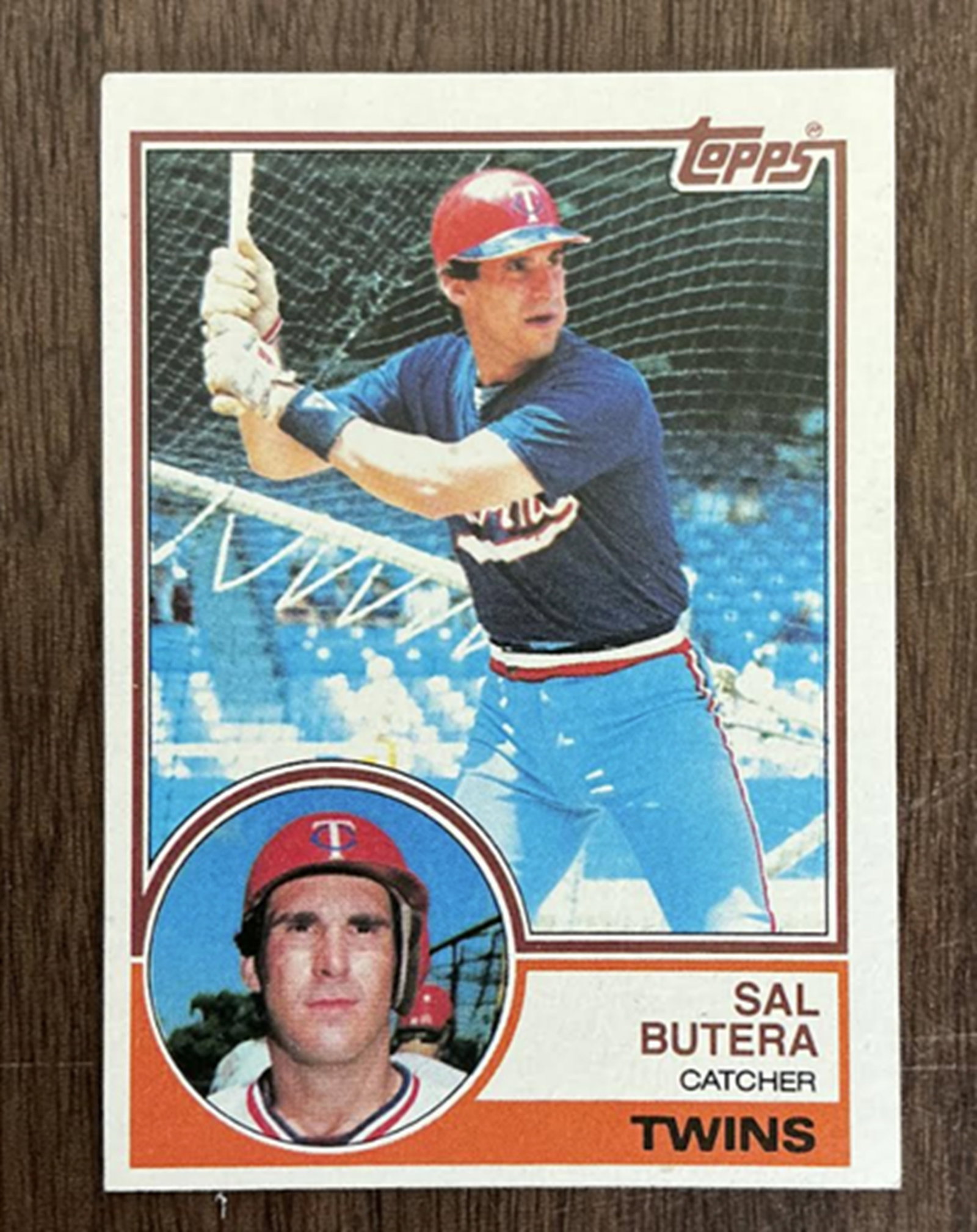 Topps Sal Butera #67 Minnesota Twins 1983 Trading Card: Topps Sal Butera #67 Minnesota Twins 1983 Trading Card Sal Butera was a professional baseball catcher born on September 25, 1952.Career: He played for the Minnesota Twins from 1980 to 1982 before bein