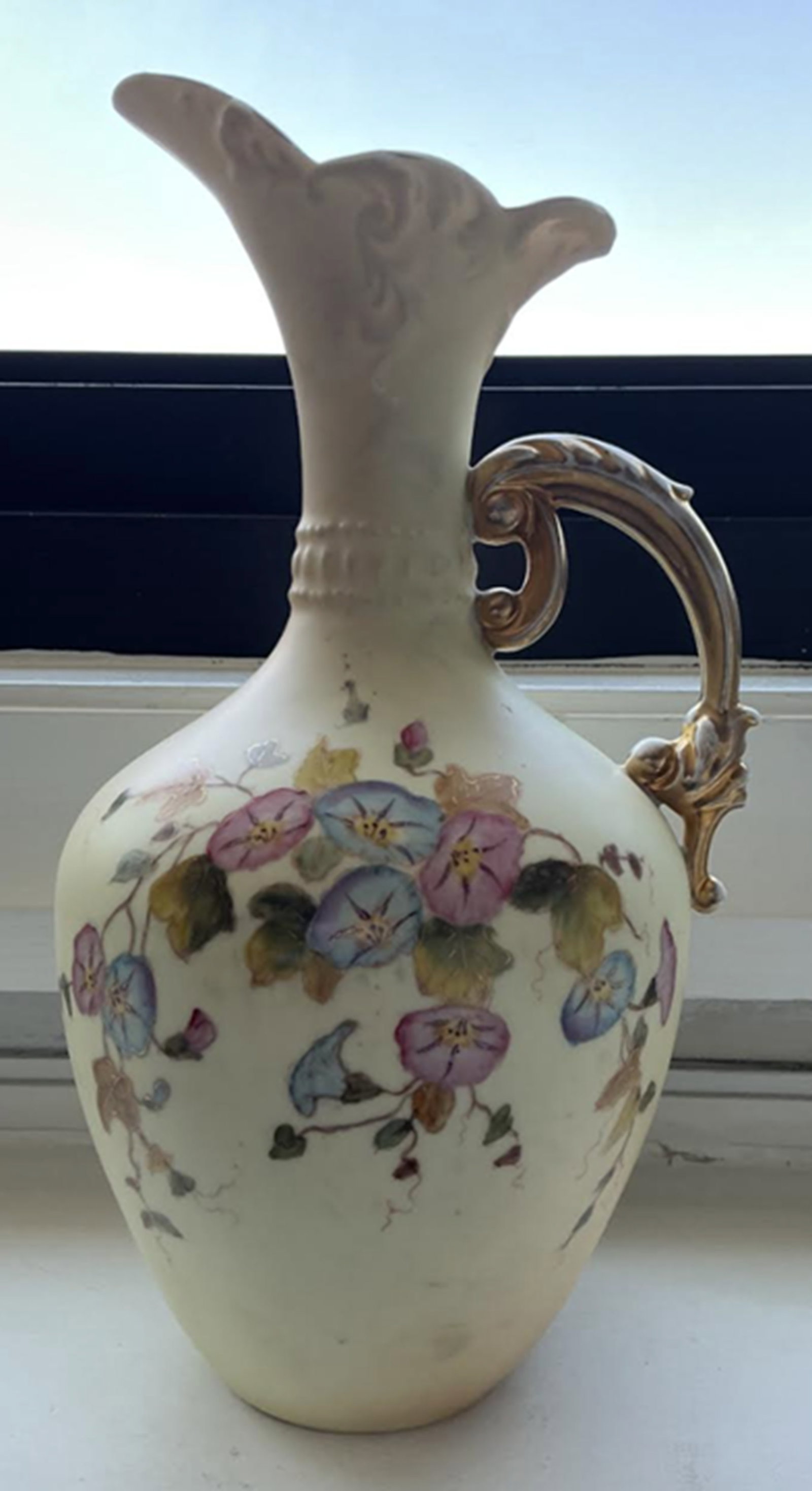 German RW Rudolstadt Signed Porcelain Vase with a hand-painted floral design Made in Germany (1 of 5)