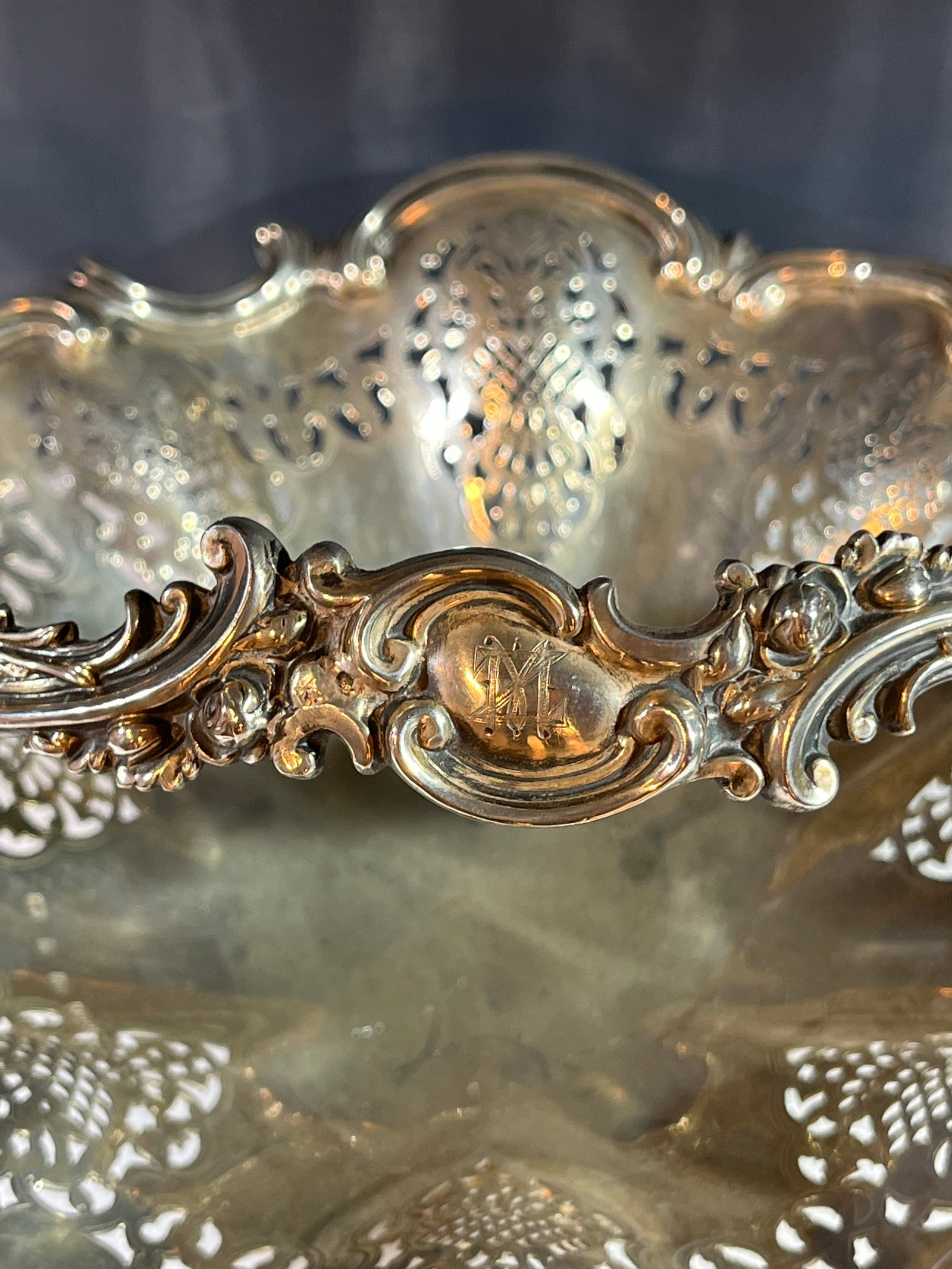 STERLING SILVER Bread Basket 1898 - 4