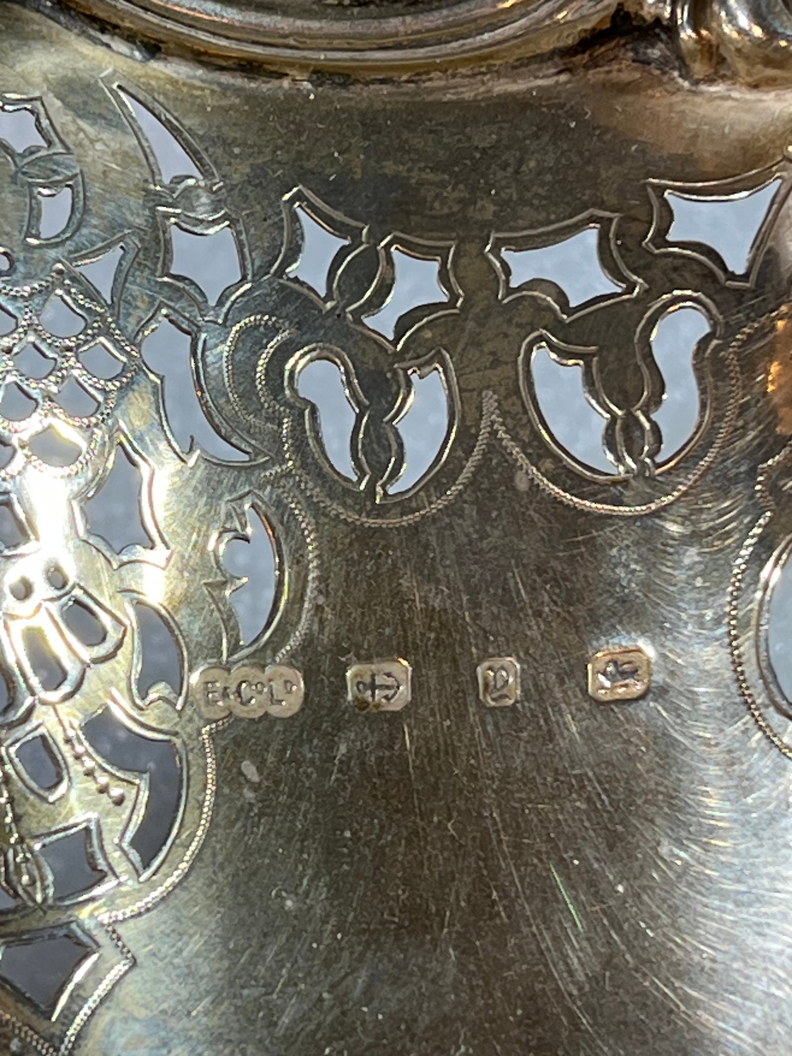 STERLING SILVER Bread Basket 1898 - 6