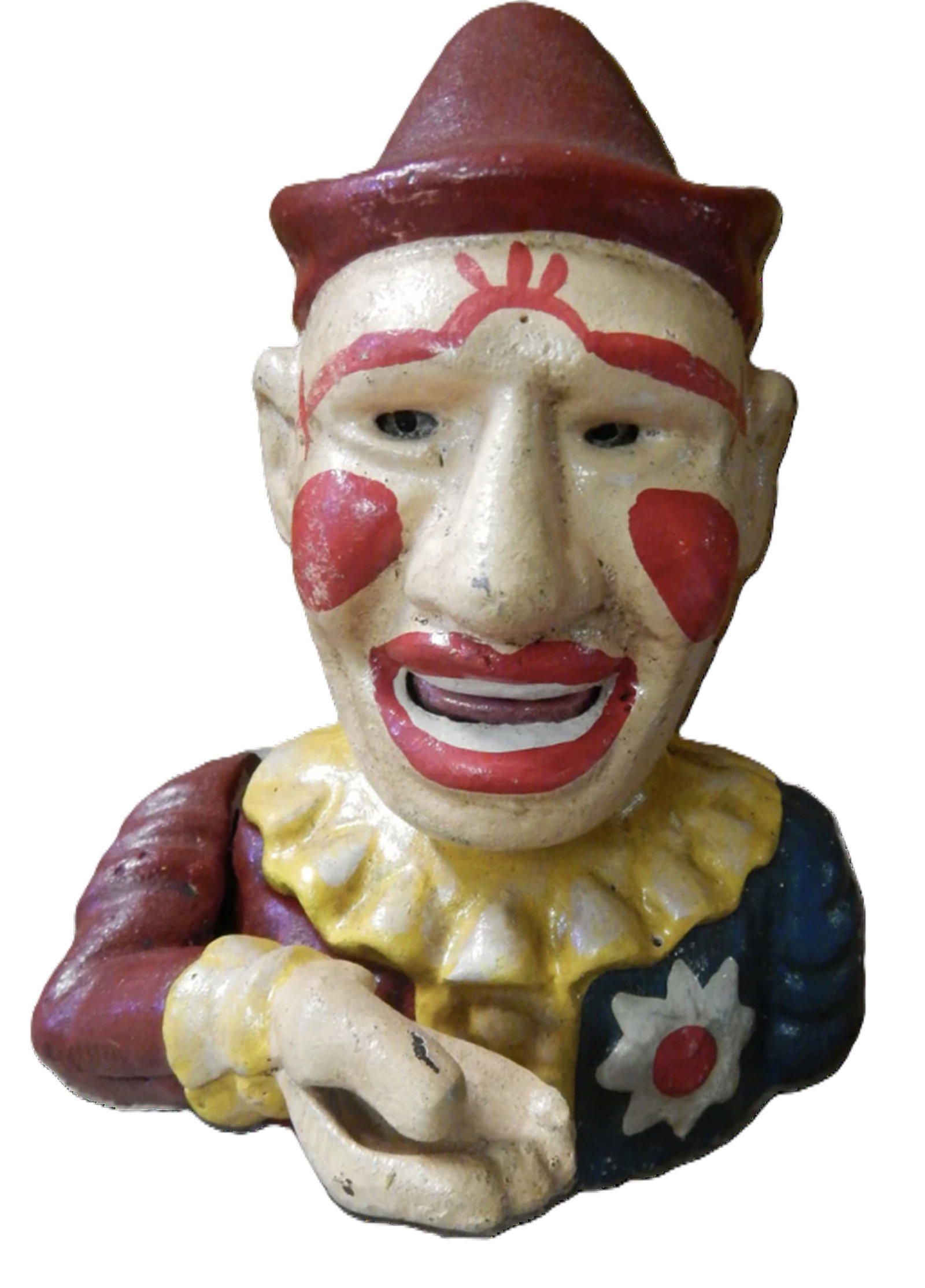 Cast Iron Clown Head Mechanical Bank (1 of 5)