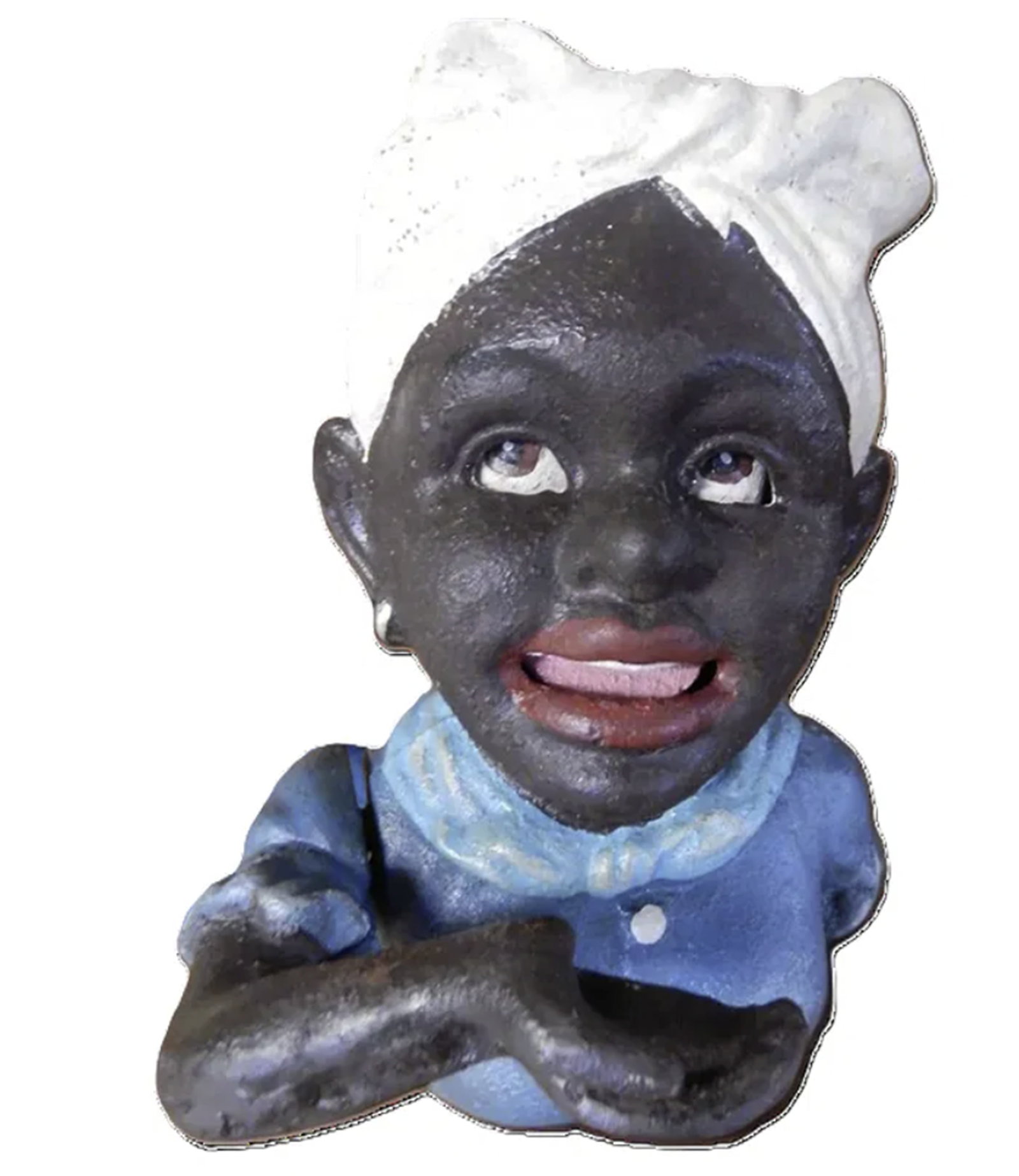 Black Americana John Harper Cast Iron Mechanical Bank Maid: Black Americana Cast Iron Mechanical Bank Maid. Repro Collection of 1930 Measures approx Height(Inches):7 Length(Inches):6 Width(Inches):6