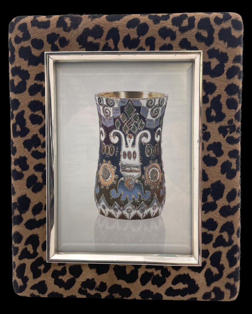 Del Conte Leopard & Sterling Silver Photo Frame New in Box (1 of 7)
