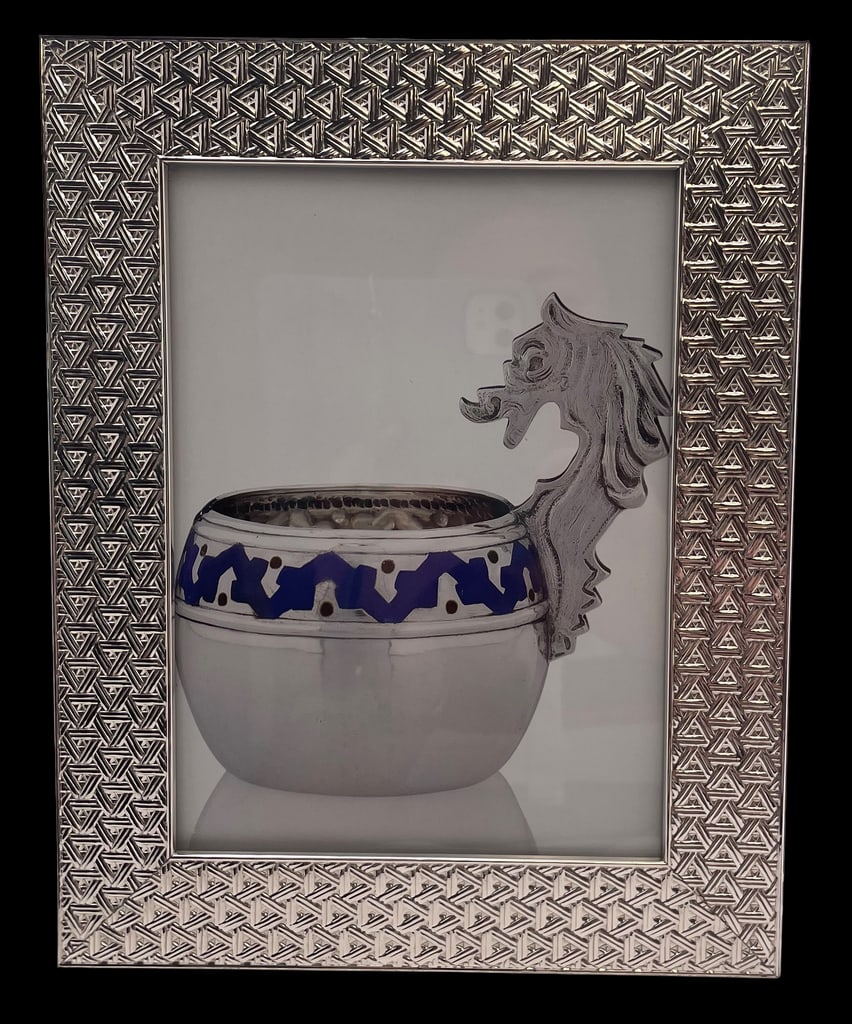Del Conte Sterling Silver Picture Frame with Basket Weave Design (1 of 6)