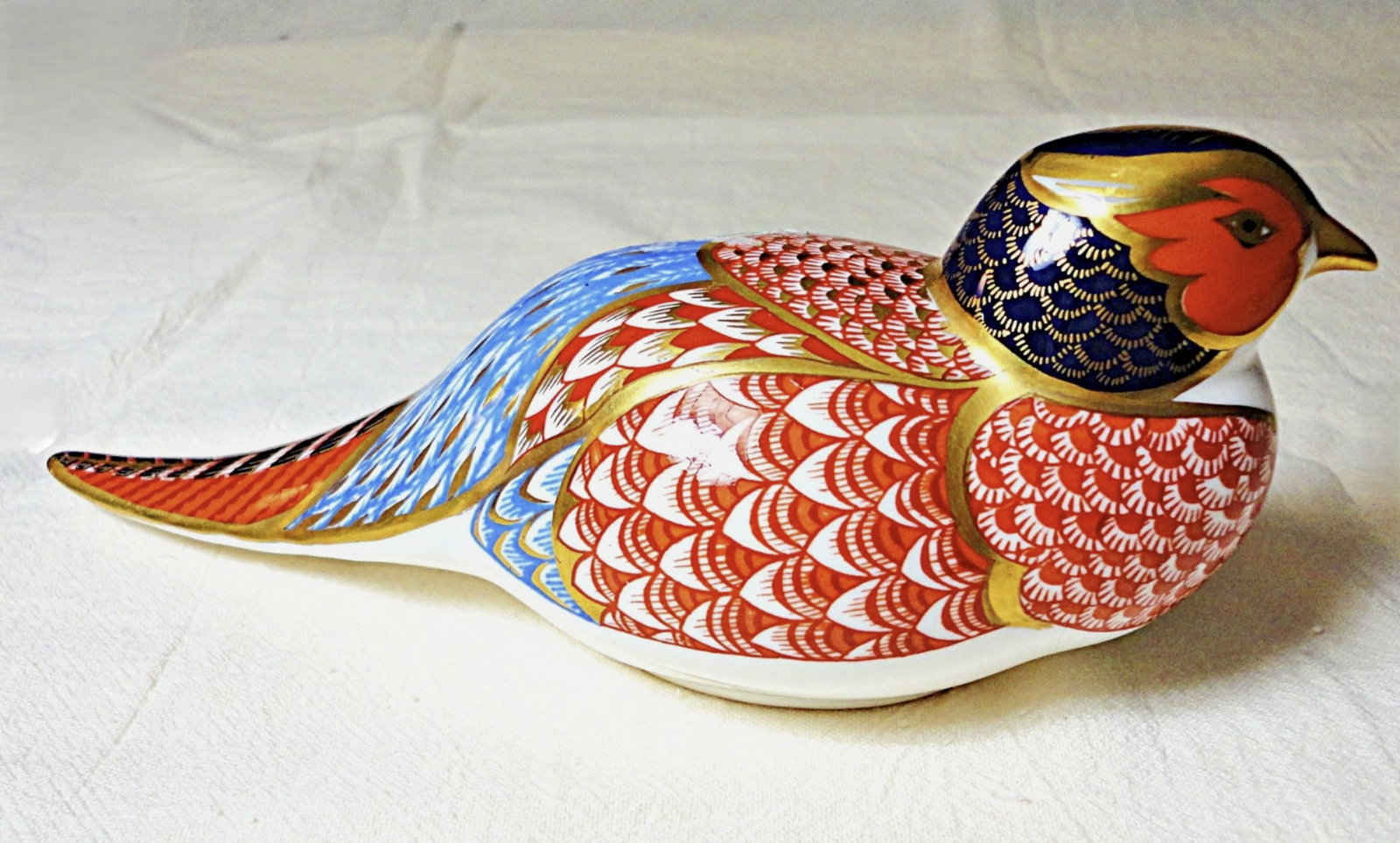 Royal Crown Derby Imari Porcelain Pheasant Bird Figurine With 22k Gold Accents (1 of 6)
