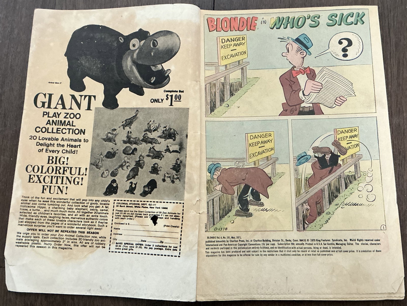 Charlton Comics 1971 Chic Young’s Blondie No. 191 - 3