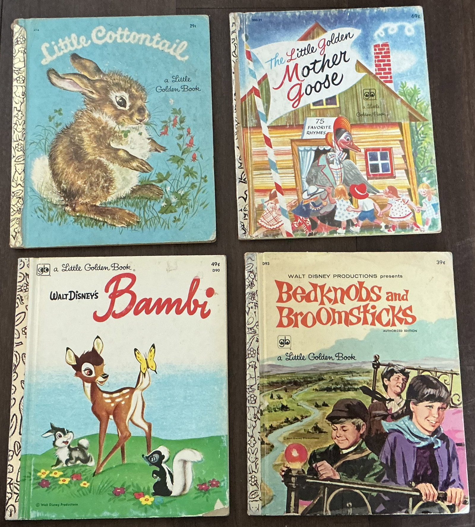 Collection of 4 Vintage Little Golden Books Including Bambi & Mother Goose (1 of 3)