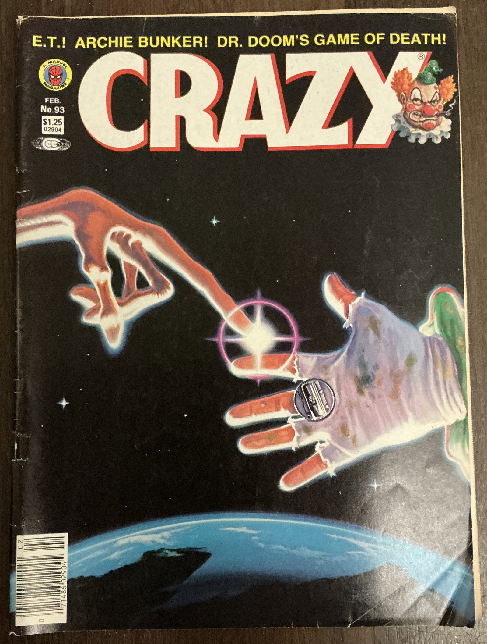CRAZY Magazine No. 93 1983: CRAZY Magazine No. 93 1983 is part of Marvel’s long-running black-and-white humor magazine series created as a competitor to MAD Magazine. This issue features satirical takes on major pop culture