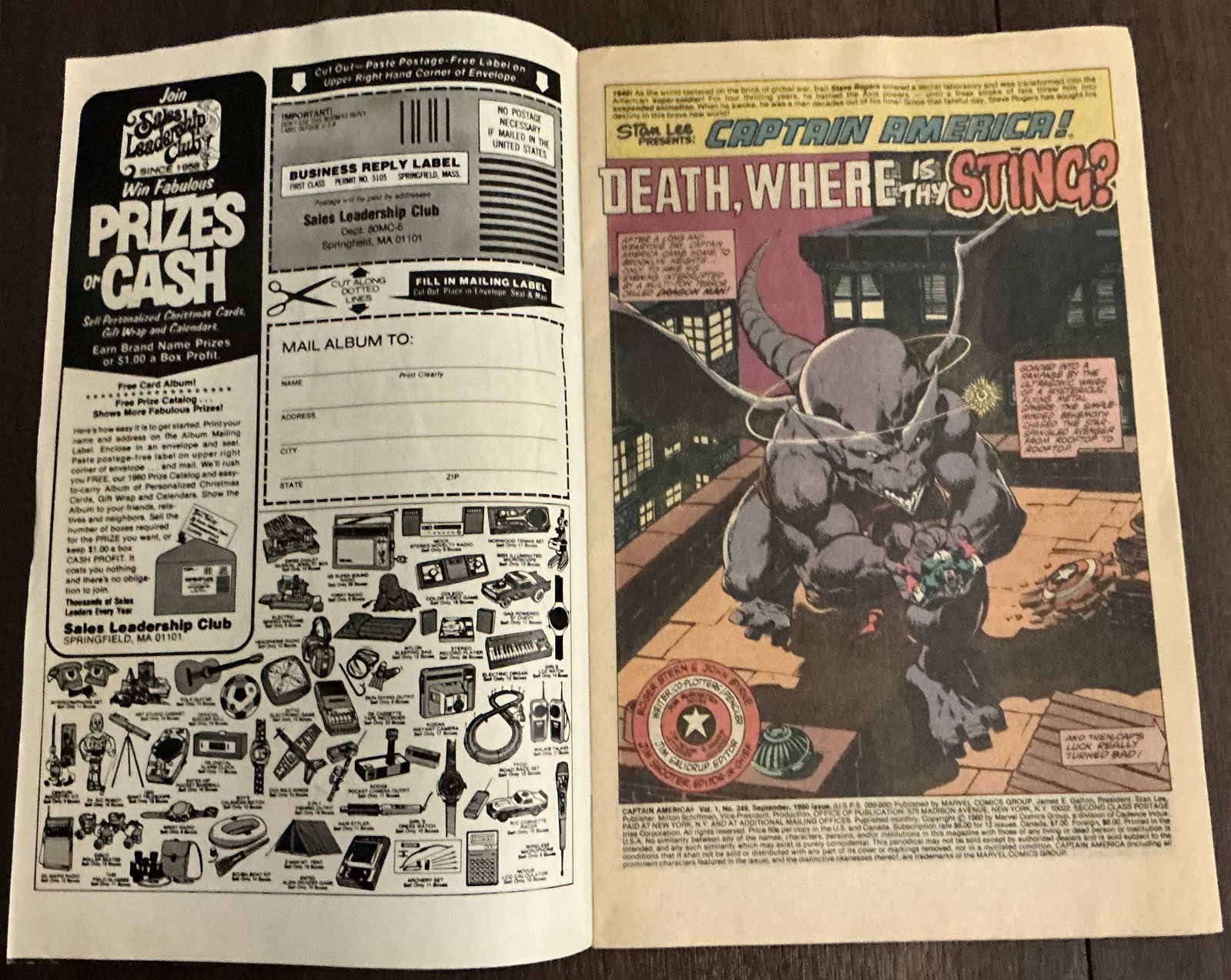 1980 Marvel Comics Captain America No. 249 - 3