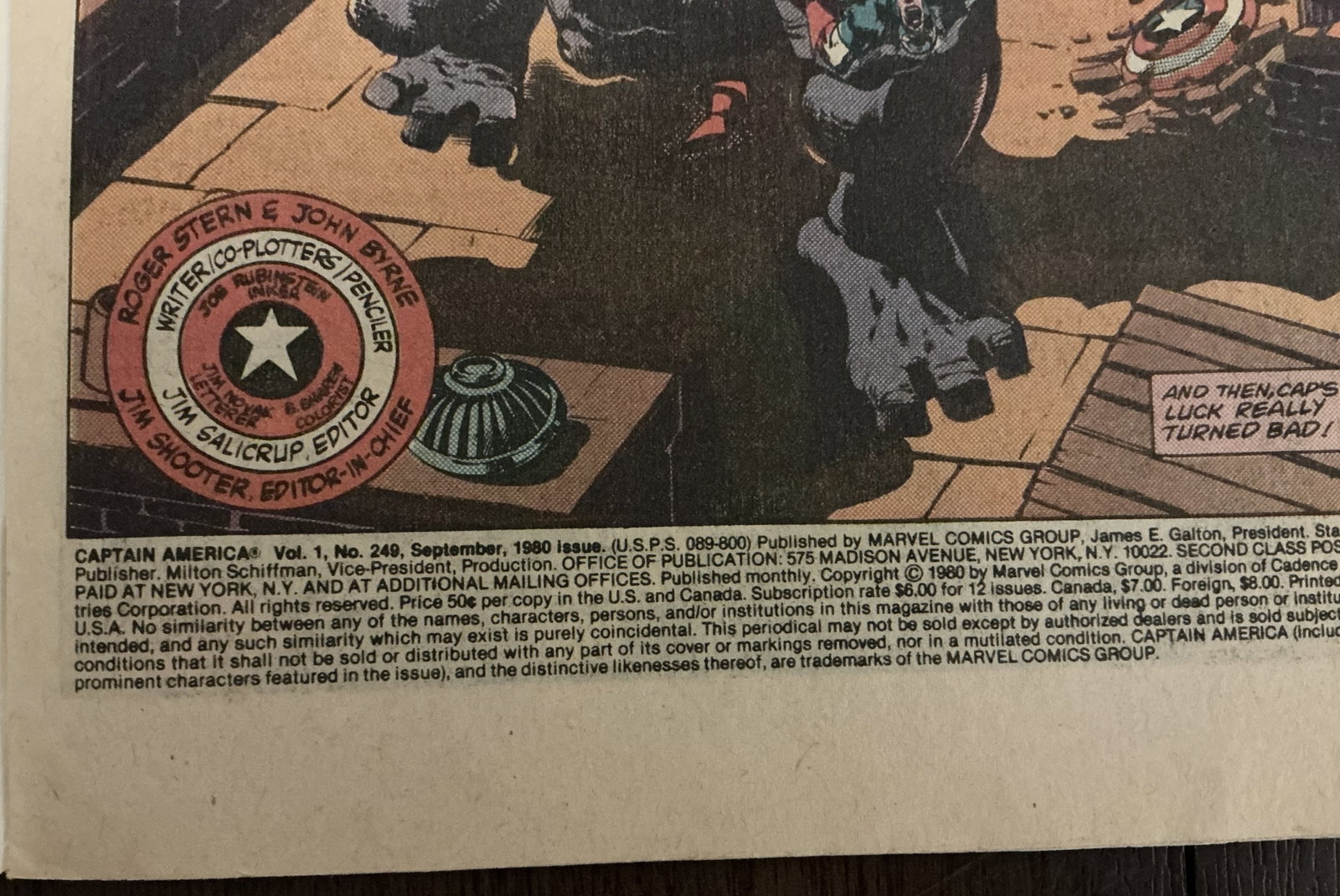 1980 Marvel Comics Captain America No. 249 - 5
