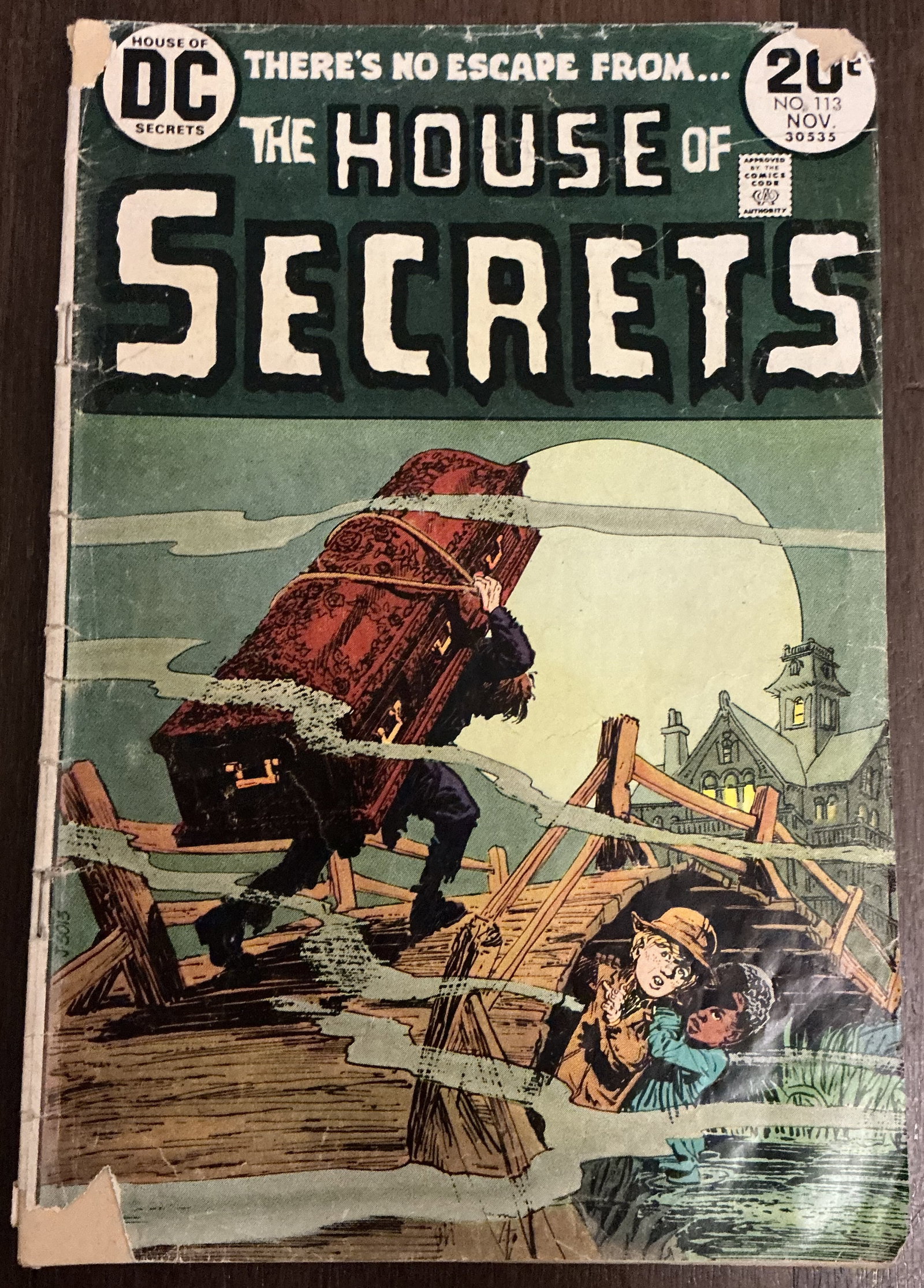 DC Comics There’s No Escape From The House of Secrets No. 113: DC Comics There’s No Escape From The House of Secrets No. 113 is a vintage DC Comics horror anthology issue published during the Bronze Age era when supernatural suspense and gothic storytelling