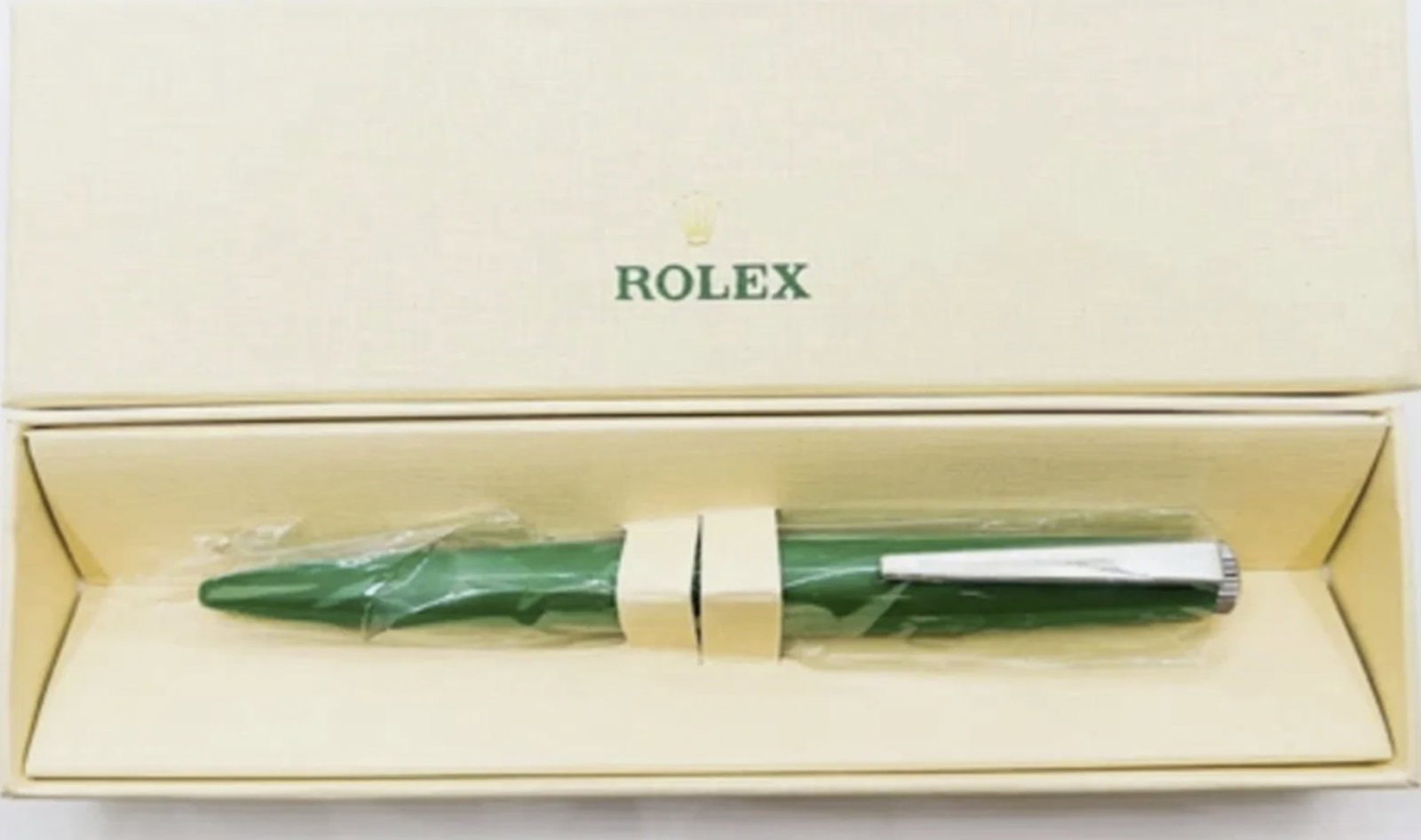 Rolex Rollerball Pen Metal Green Lacquer Twist With Box (1 of 6)