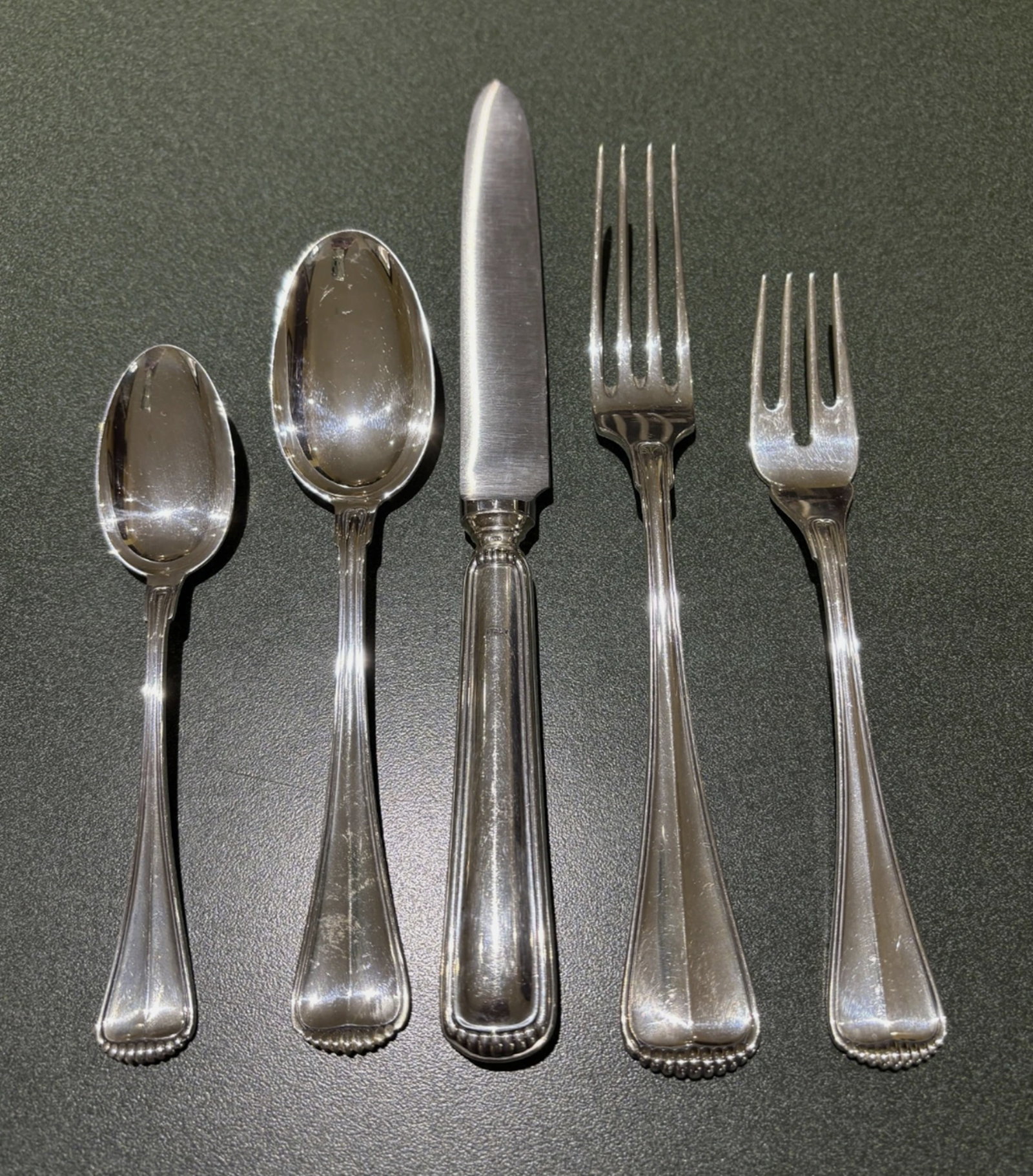 Buccellati Sterling Silver Milano Flatware Service Set of 8 a total of 40pcs Made in Italy With (1 of 7)