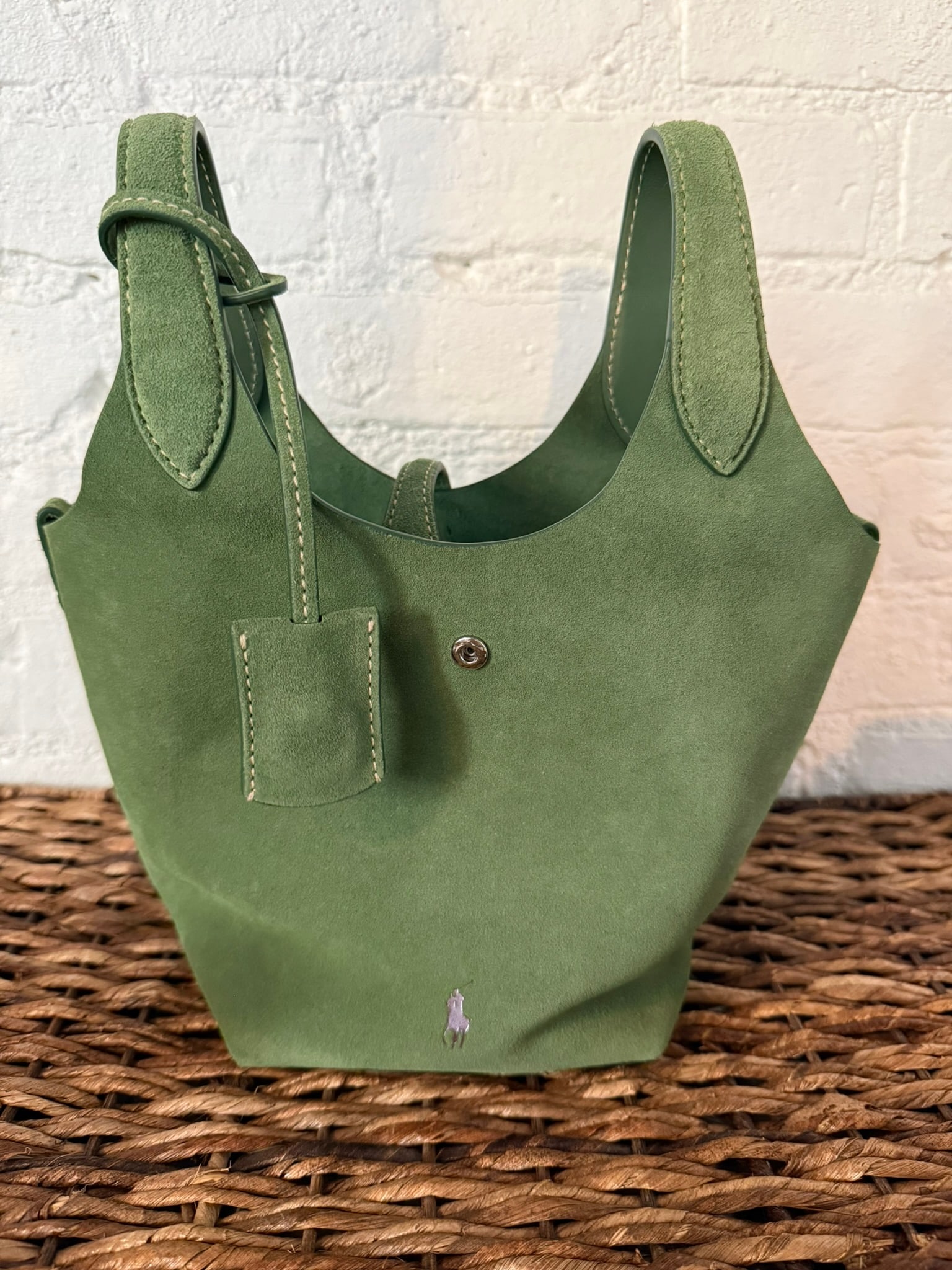 Polo ID Mini Bucket Handbag: Mint Green Polo ID Mini Bucket Handbag Brand new, never used.