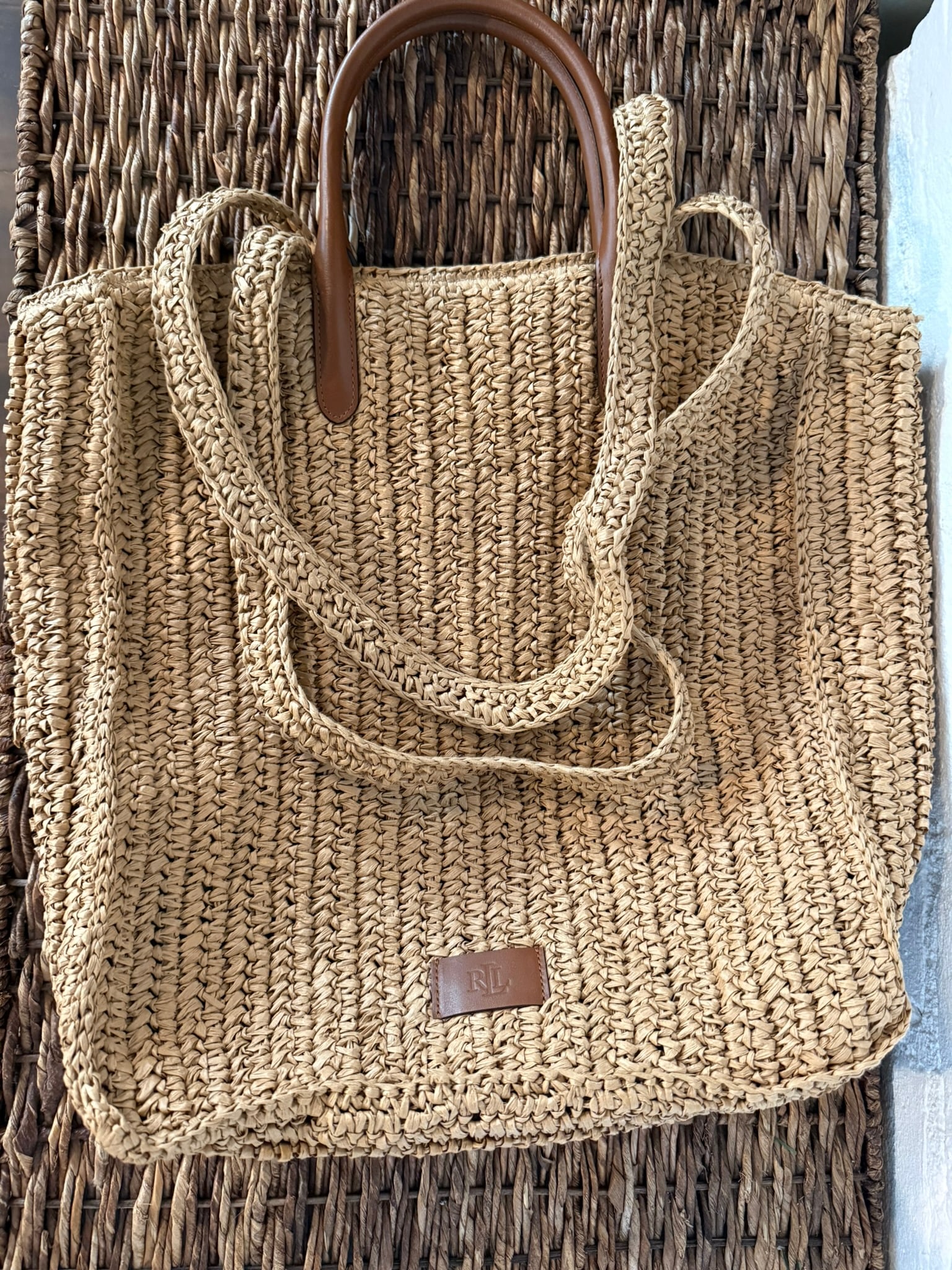 Lauren Ralph Lauren Raffia Bag (1 of 3)