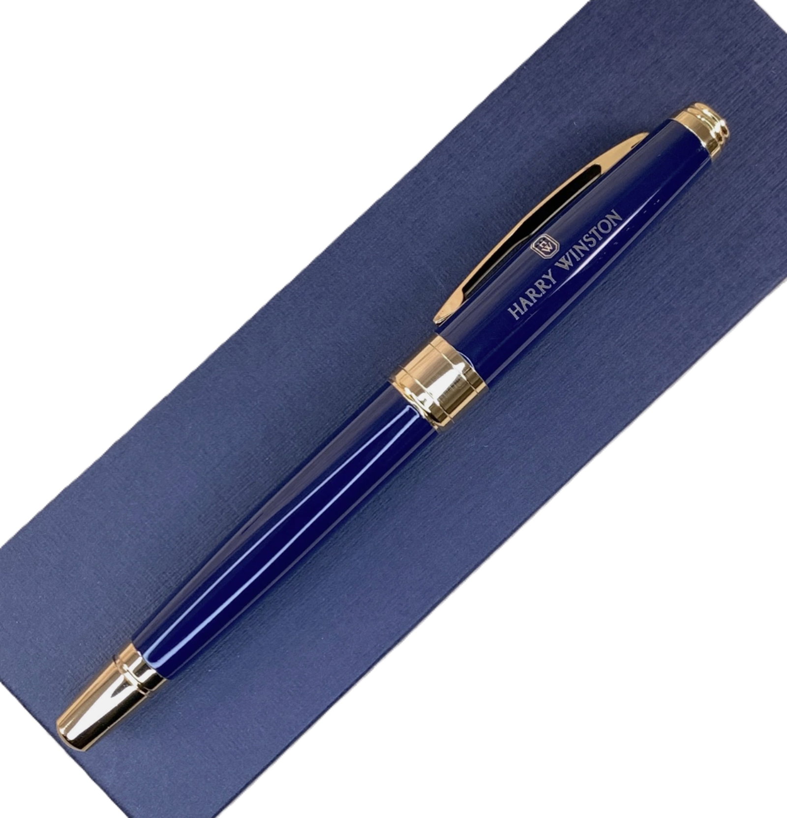 HARRY WINSTON Ballpoint Pen Navy Lacque rPen With Original Box (1 of 6)